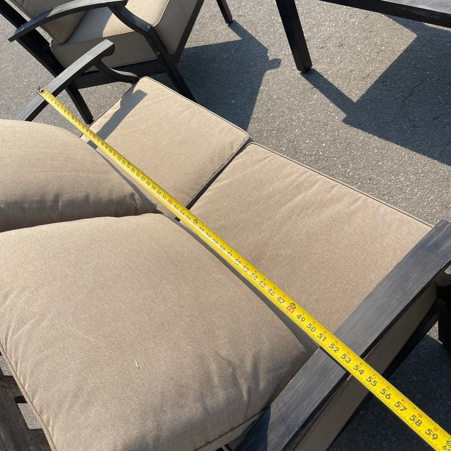 Z@ UNBRANDED 4-Piece Outdoor Aluminum Seating (New, Some Dirt)