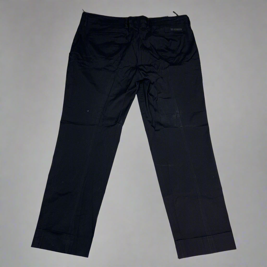 PRADA Milano Pants 78% Cotton 10% Nylon 3% Elastane Sz 46 Black