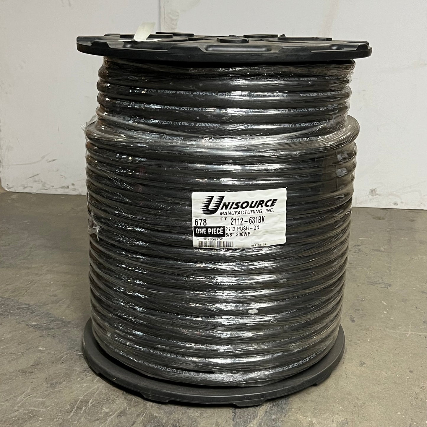 UNISOURCE Fuel/Emission Push On Rubber Hose 5/8" 300 PSI Black 678 ft. 2112-631BK