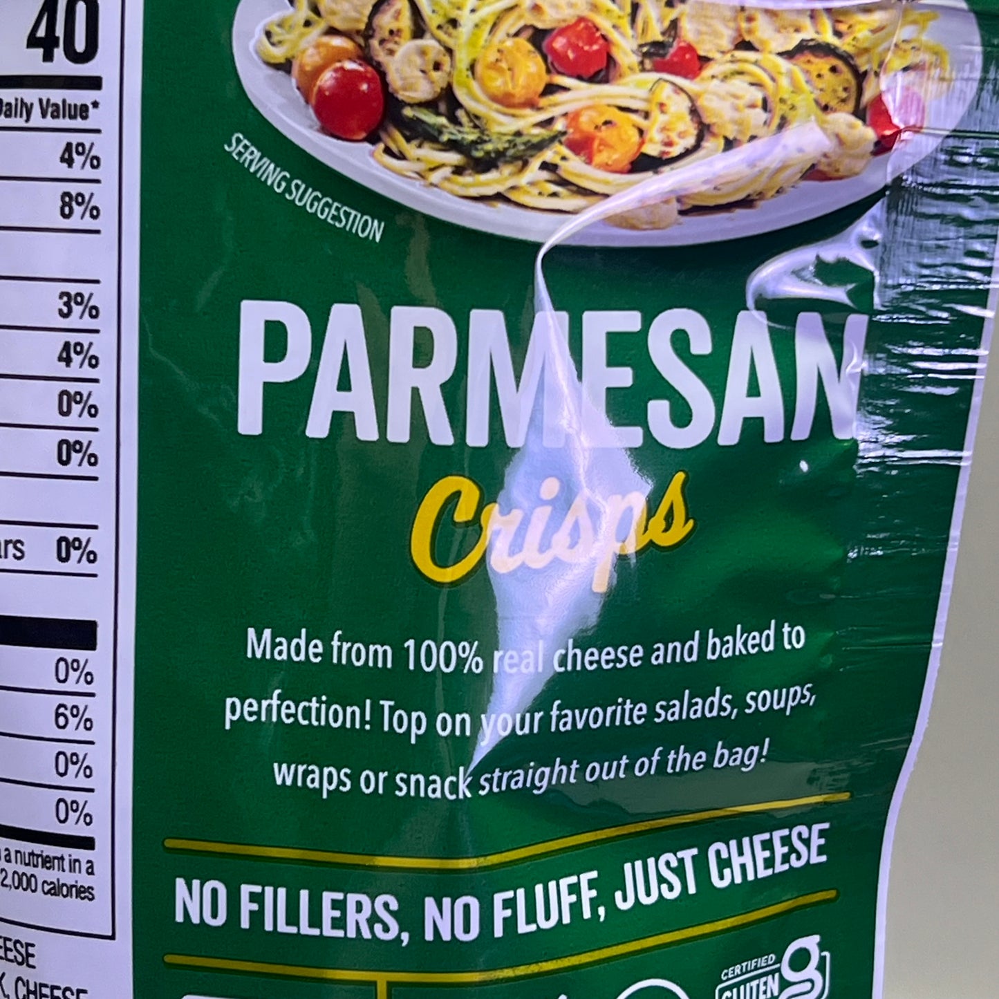 FRESH GOURMET (12 PACK) Parmesan Crips Topping Keto Friendly 1.76 Oz BB 05/26