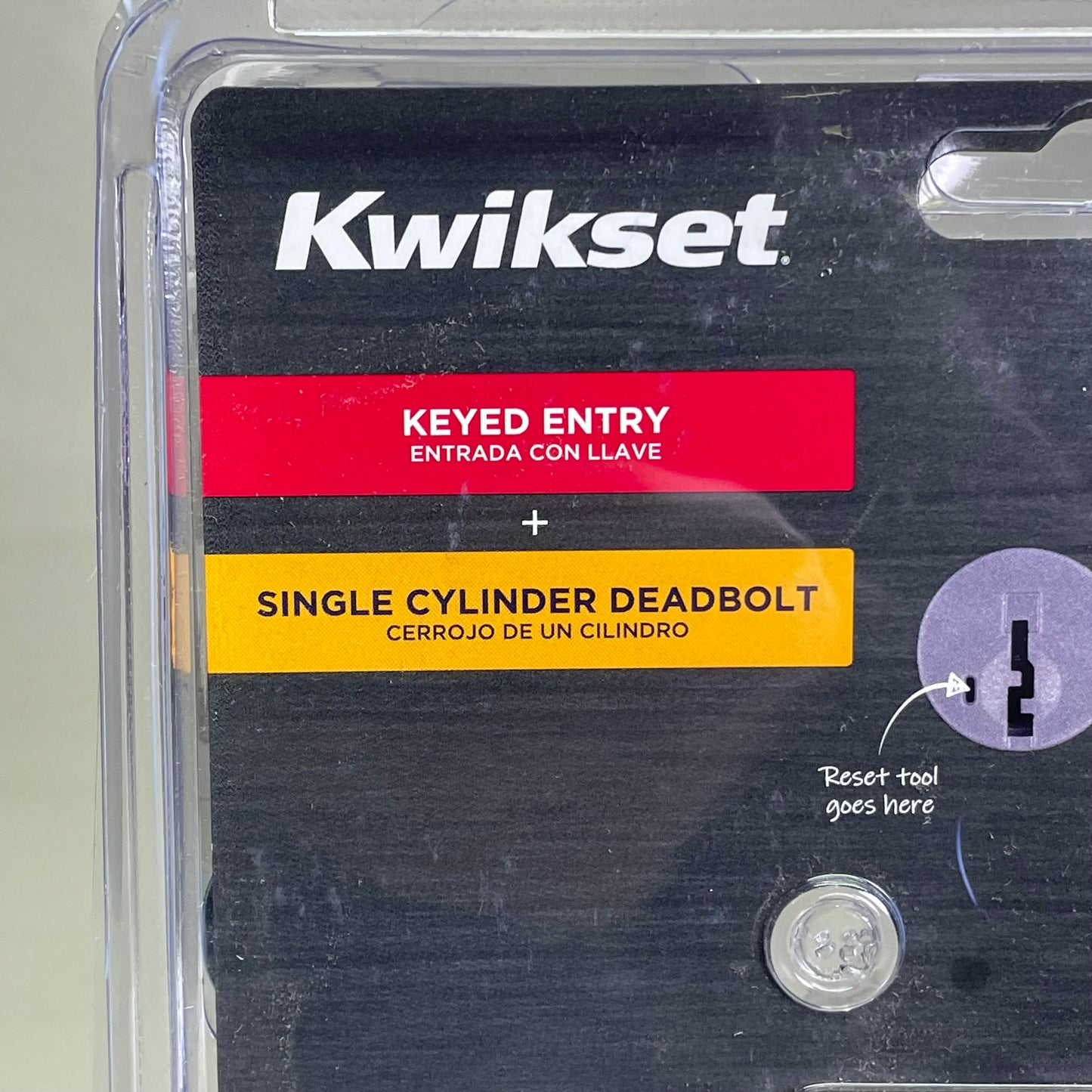 KWIKSET Keyed Entry & Single Cylinder Deadbolt Satin Chrome Finish 96900-418