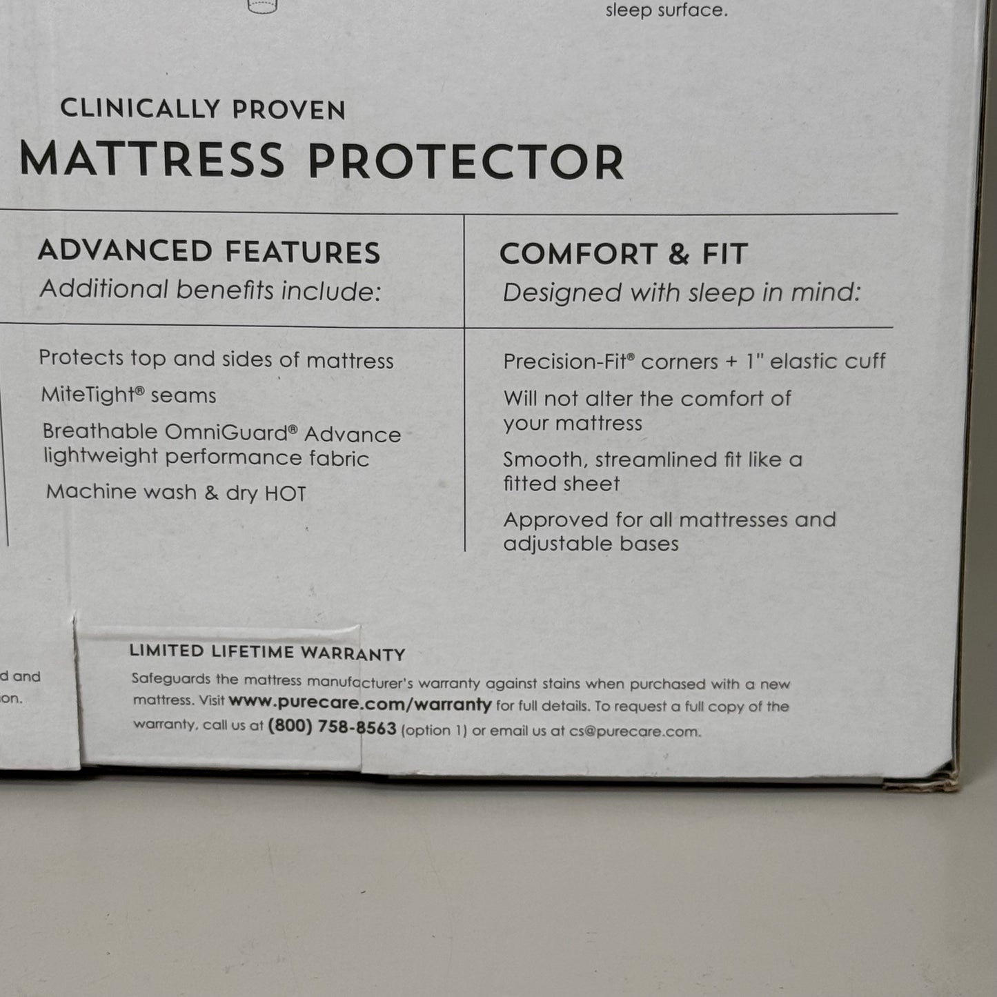 PURECARE ReversaTemp 5-Sided Mattress Protector Cooling & Heating Queen RTMP50