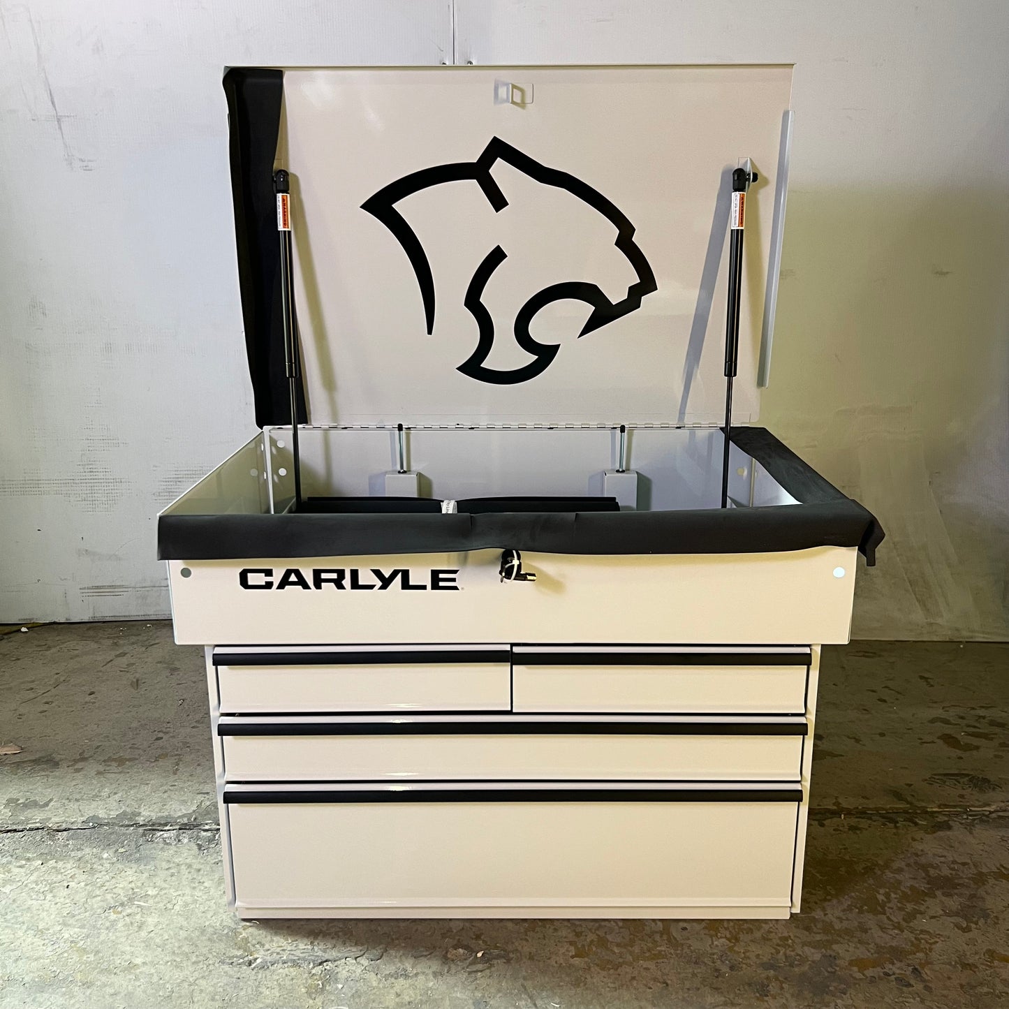 CARLYLE Deluxe 4 Drawer Cart Gritty Gray Sz 40.2"H x 30.8"W x 20.5"D, C4DRCARTGG