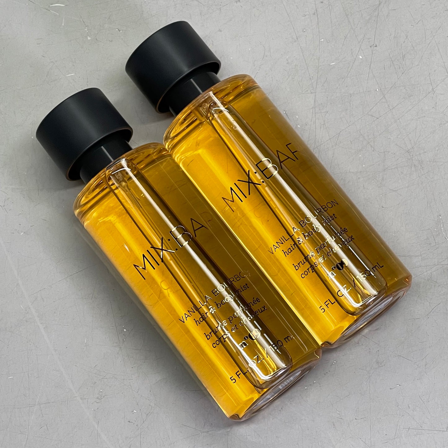 MIX:BAR (2 PACK) Hair & Body Mist Vanilla Bourbon 5 fl oz each Clear 052-05-5093