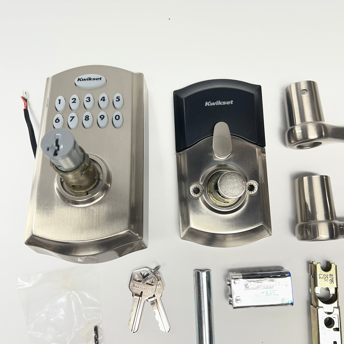 KWIKSET Smart Code 955 Electronic Pembroke Door Handle Satin Chrome 99550-002