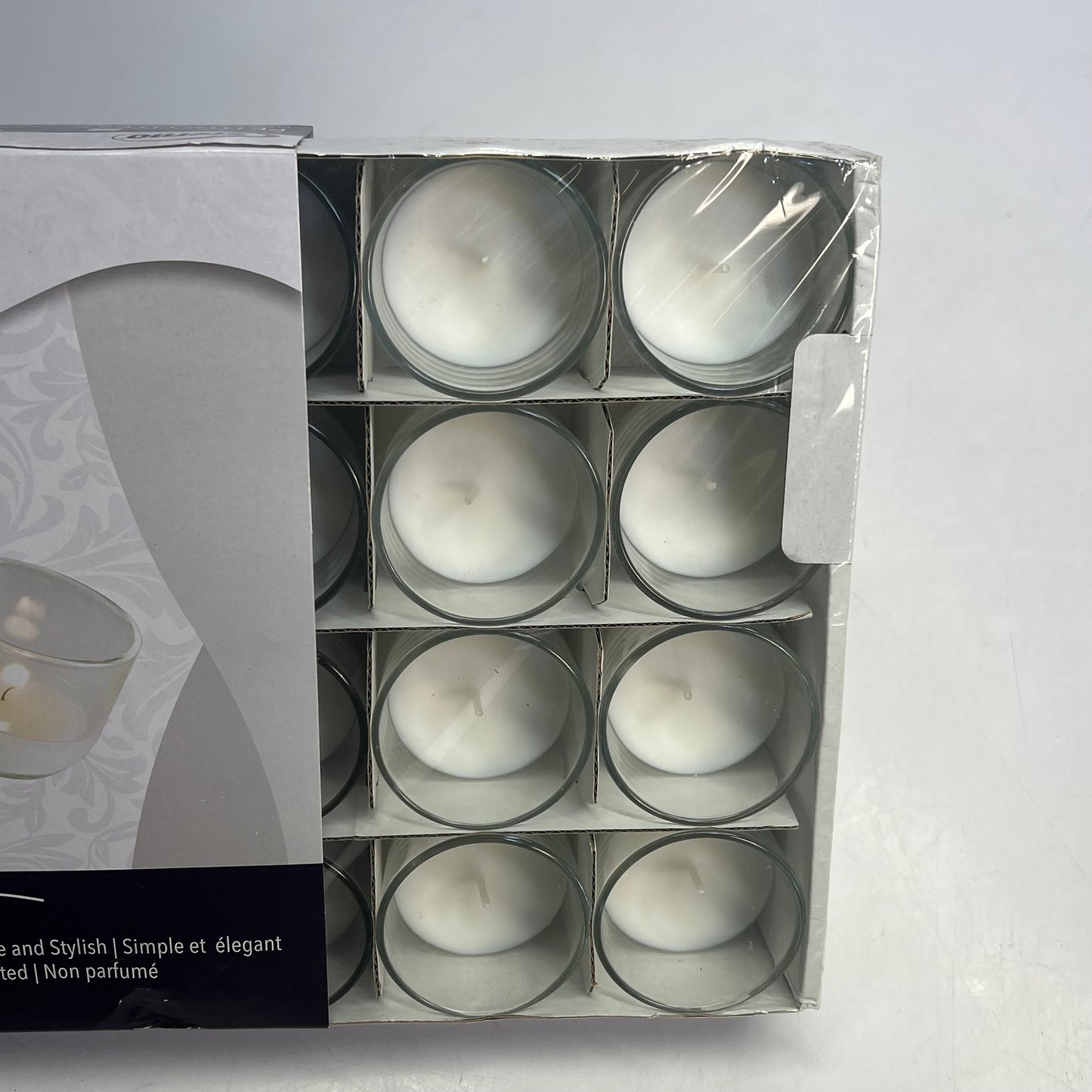 STERNO (24 PACK) Petite Lites Glass Candles 8 Hours  Clear/White 40114
