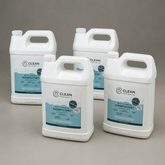 CLEAN REPUBLIC (4 Pack)  Multi-purpose Disinfectant, Hypochlorous Acid Cleaner 1 Gallon Unfinished (New (As Is))