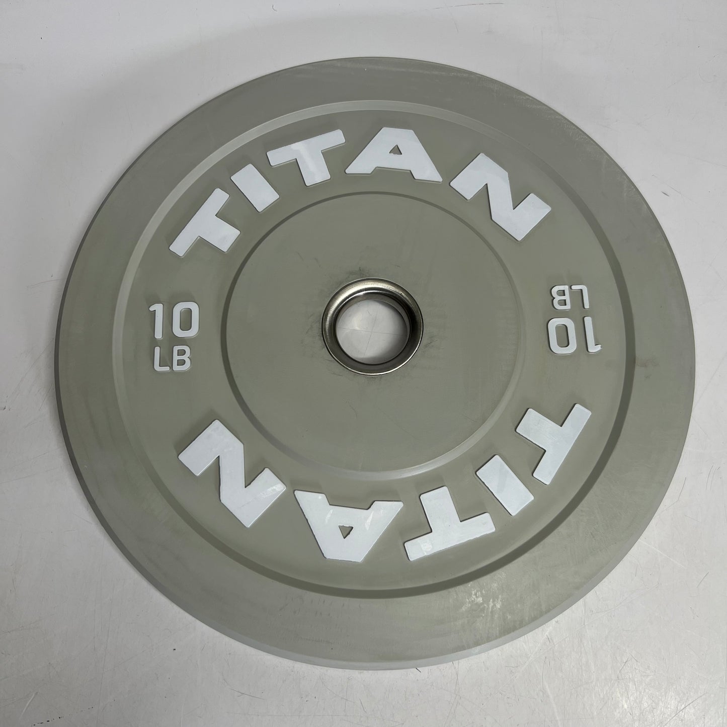 TITAN (2 PACK) 10 Lb Economy Color Bumper Plates, Grey 430346