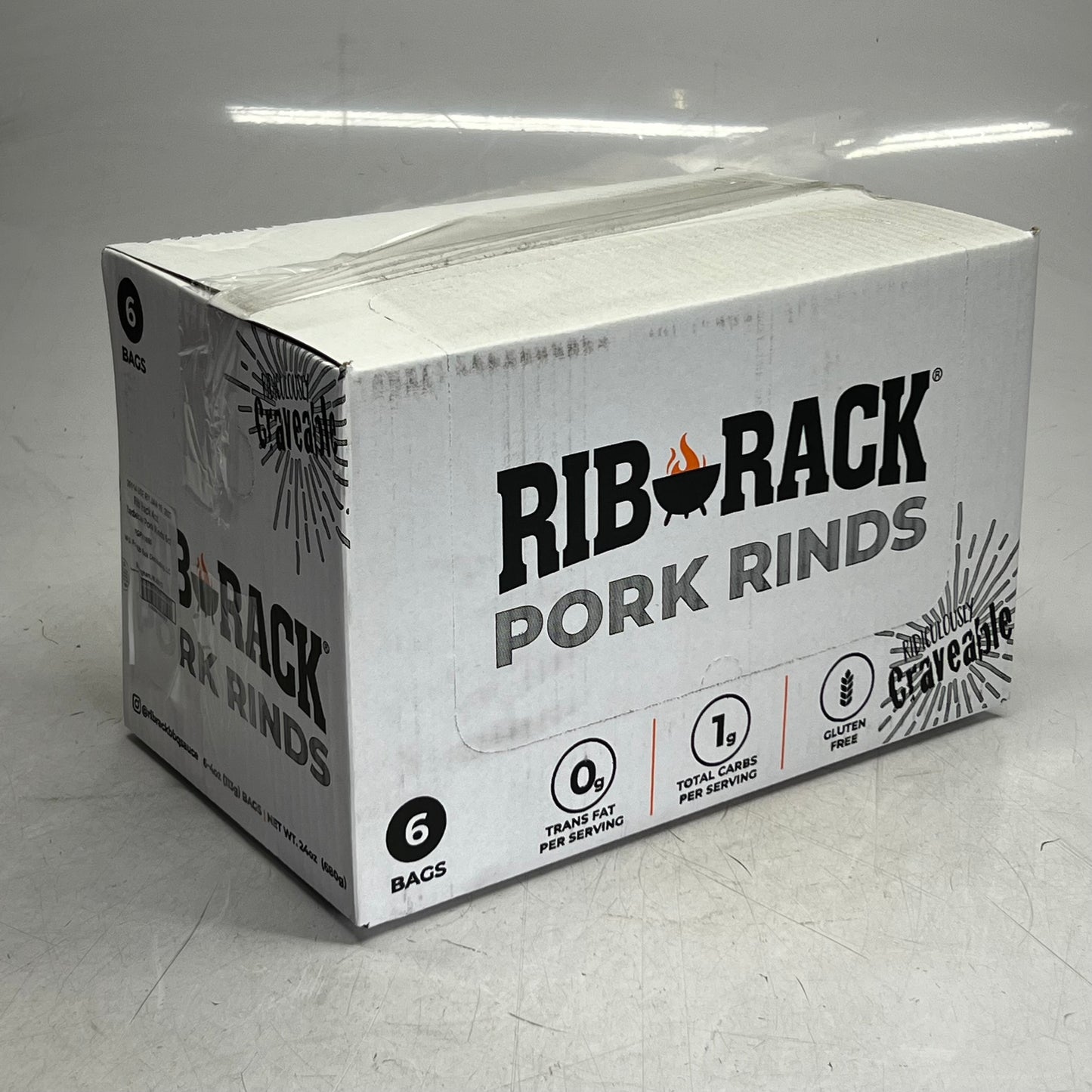 RIBRACK (6 PACK) Pork Rinds 4 oz FGPS11850 BB 01/27