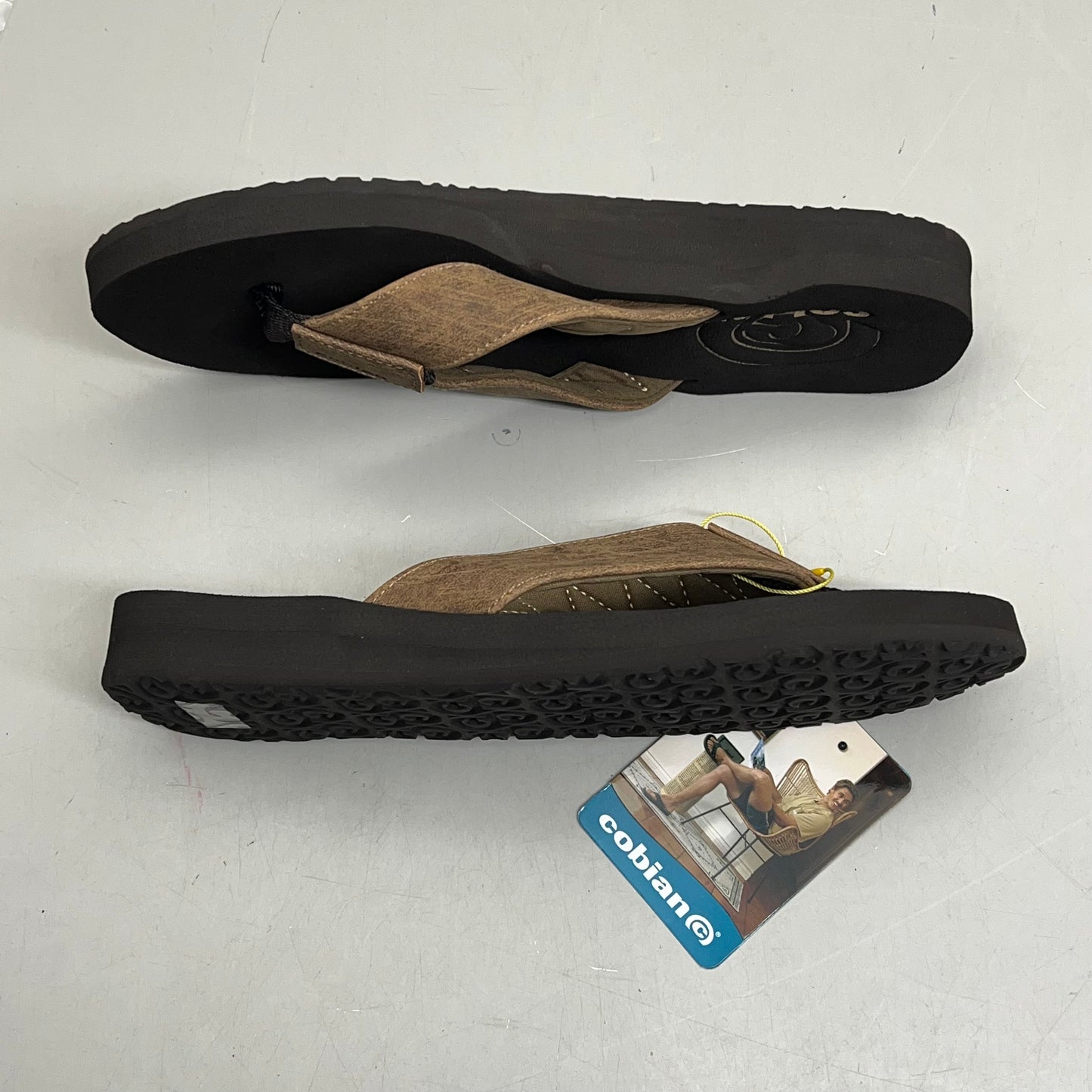 COBIAN Floater Sandals Synthetic Strap Men's Sz 8, EU 40 Mocha FLT18-203-8