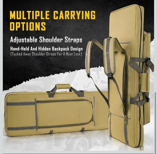 DULCE DOM 48" Double Soft Rifle Case, Khaki X0033CHYOX