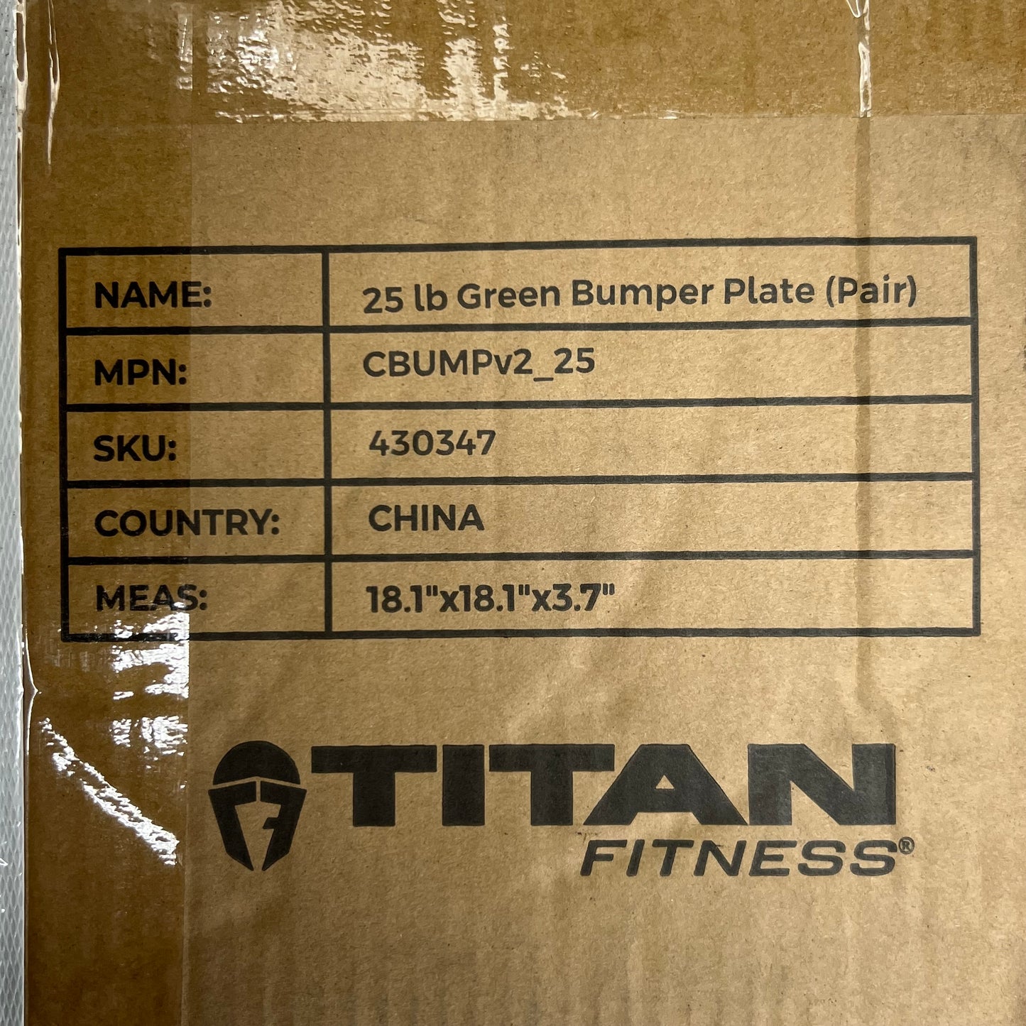 TITAN (2 PACK) 25 Lb. Economy Color Bumper Plates, Green 430347