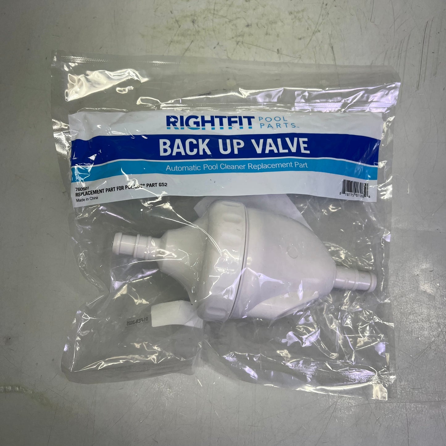 RIGHT FIT Replacement Back-Up Valve For Polaris 180/280/380/3900 White 760601