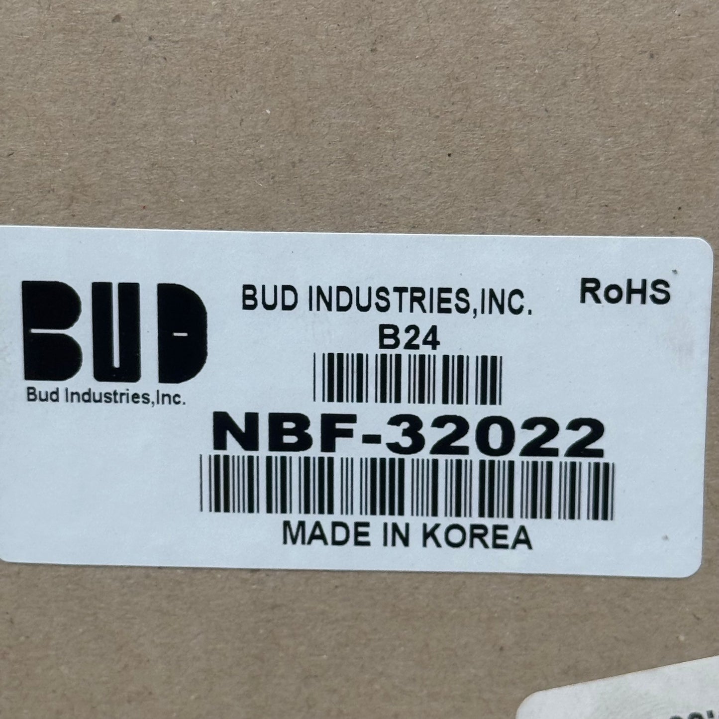 BUD INDUSTRIES INC. Enclosure UL94-HB Flammability Rating Light Grey NBF-32022