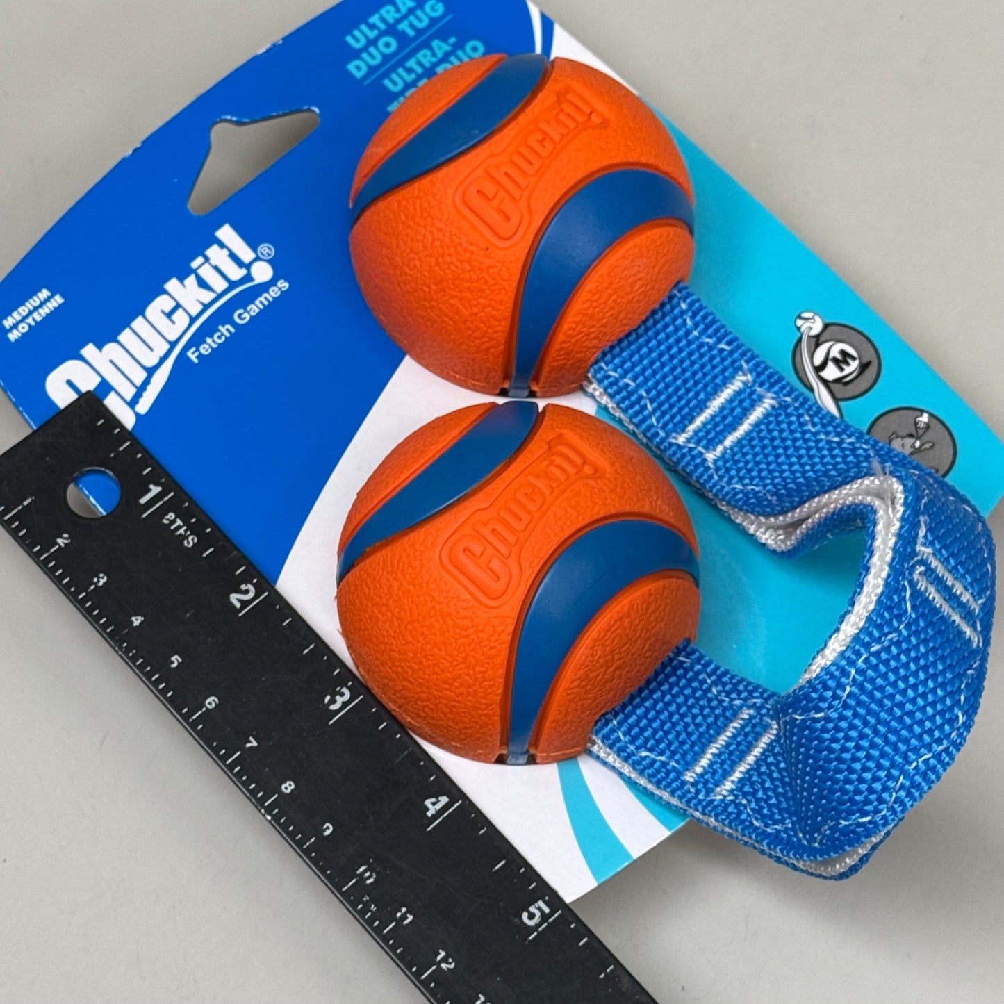 ZA@ CHUCK IT! Ultra Duo Tug Tough Dog Toy for Medium Breeds 2-Ply Nylon Cord Handle 232201 B