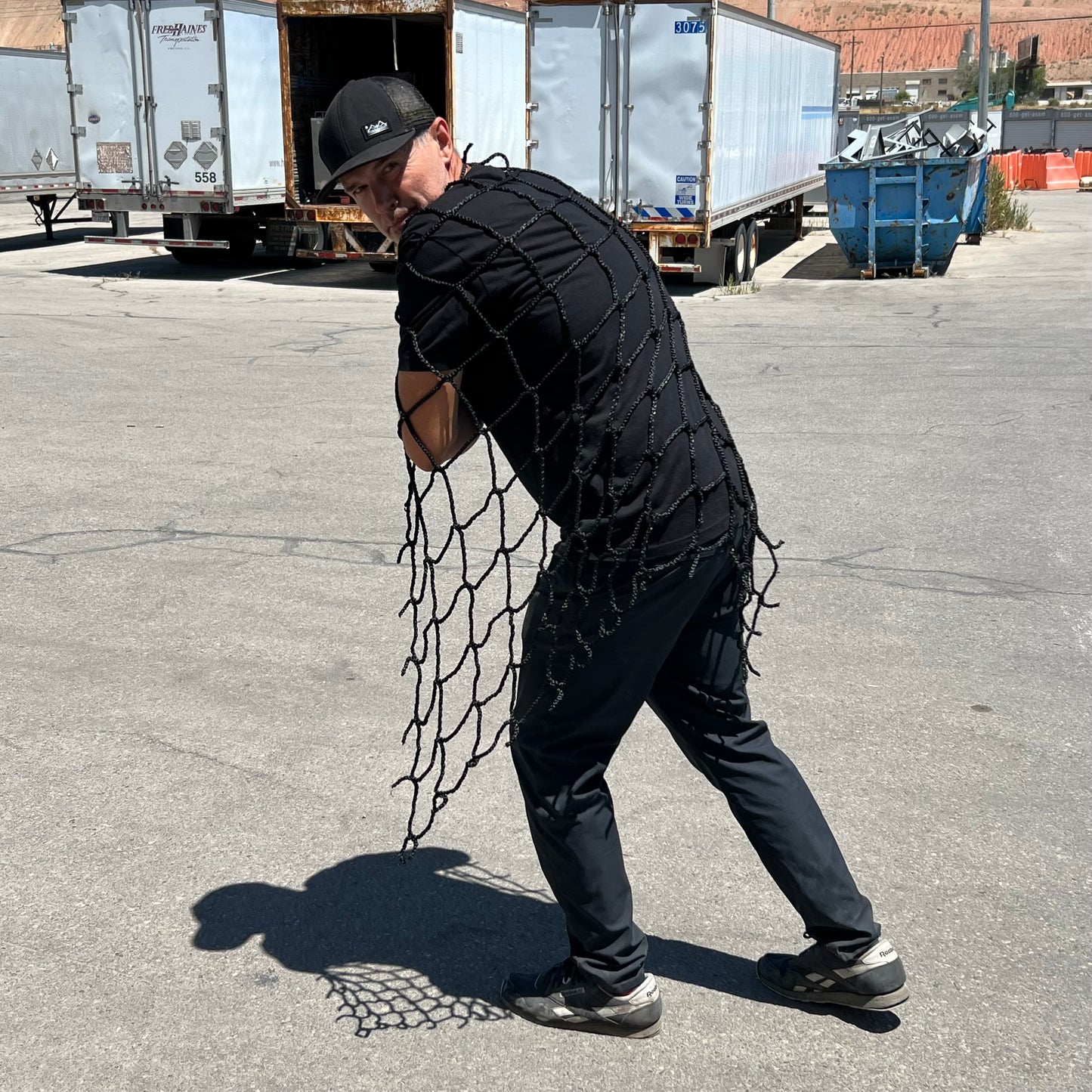 PAYWUT? (40 PACK) Braided Nylon Rope Mesh / Net Black Sz 42"L x 37"W