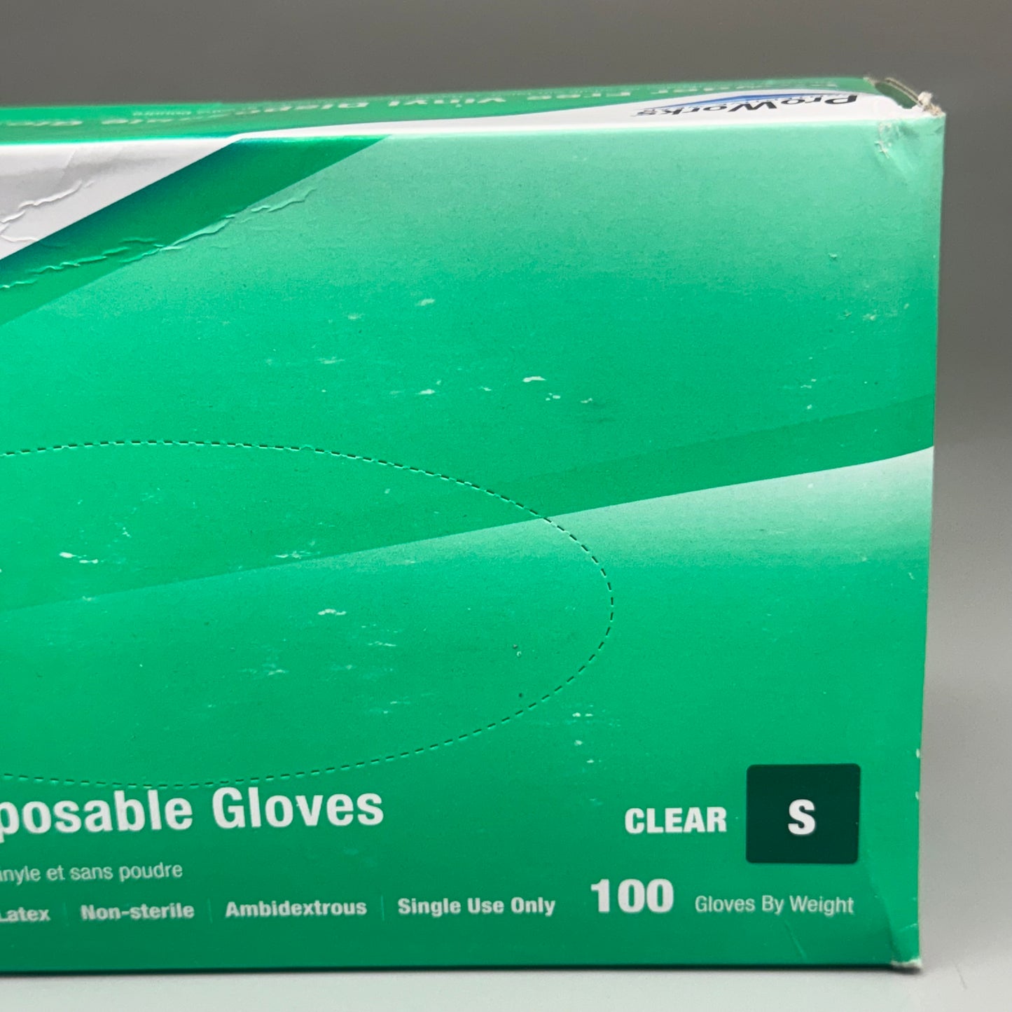 PROWORKS Protective Wear Powder Free Vinyl Disposable Gloves (100ct) Size S