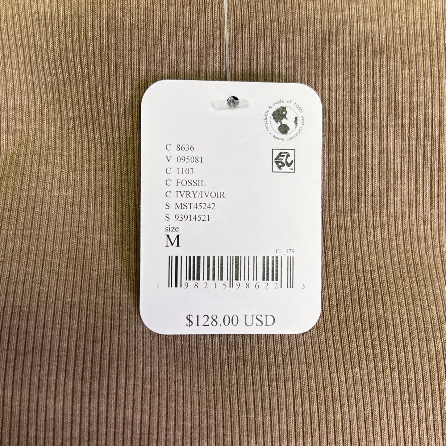 FREE PEOPLE Go To Long Sleeve Set Relaxed Fit Women's Sz M Ivory 93914455