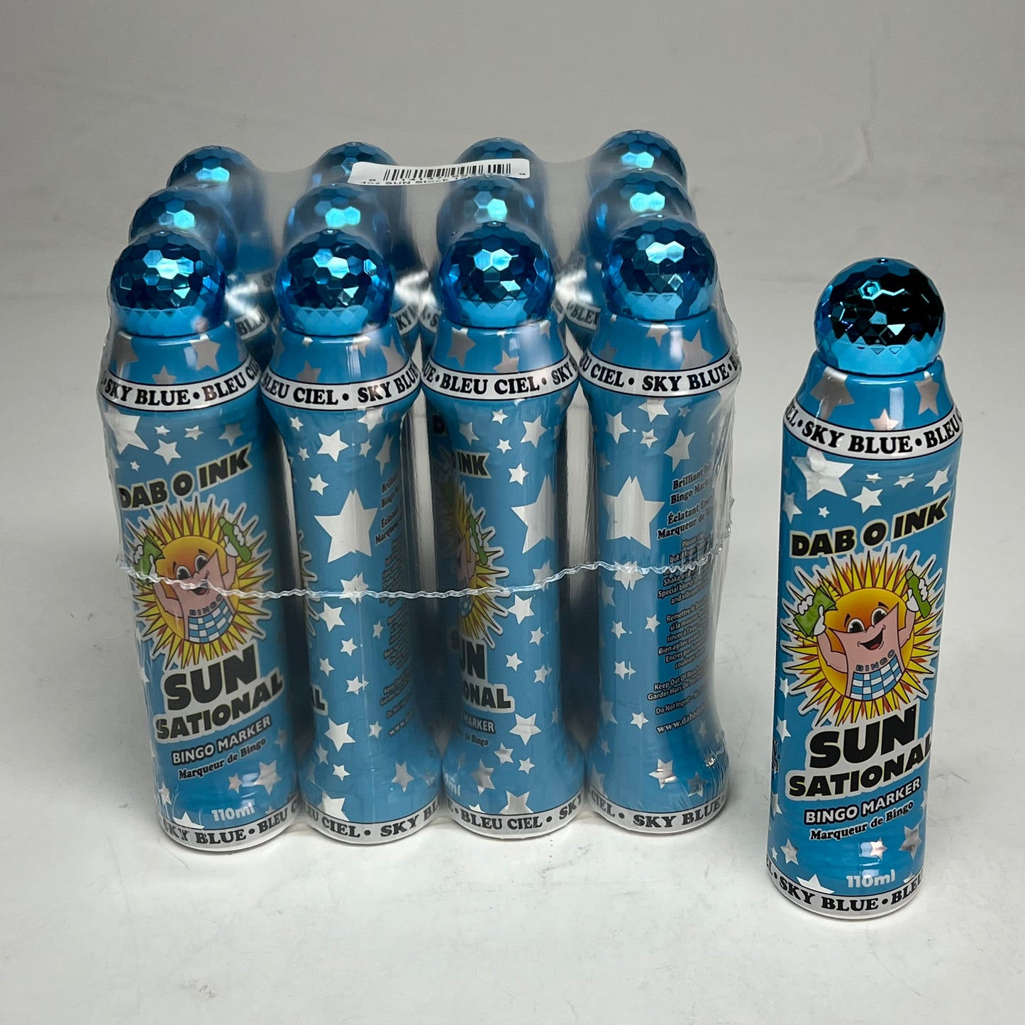 DAB O INK (12 PACK) Sun Sational Bingo Marker Bright Ink 110ml/4oz Sky Blue D26