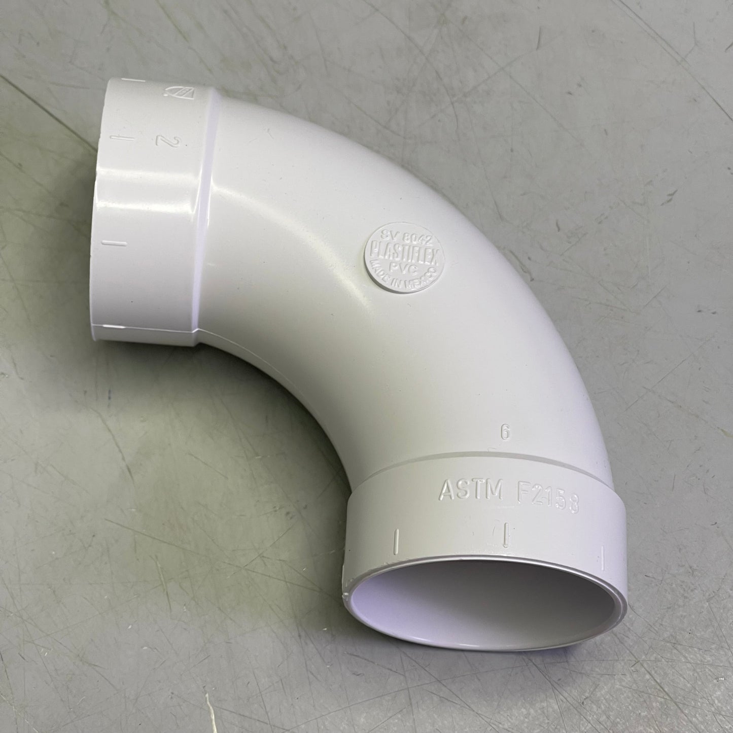 PLASTIFLEX (5 PACK) 90° Sweep Elbow 2” ID White Plastic 030120-005