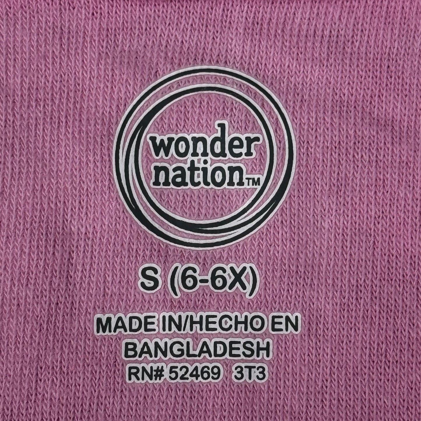 WONDER NATION Youth Swimwear Cover Up Sz- S (6-6x) Strawberry Cream 52469