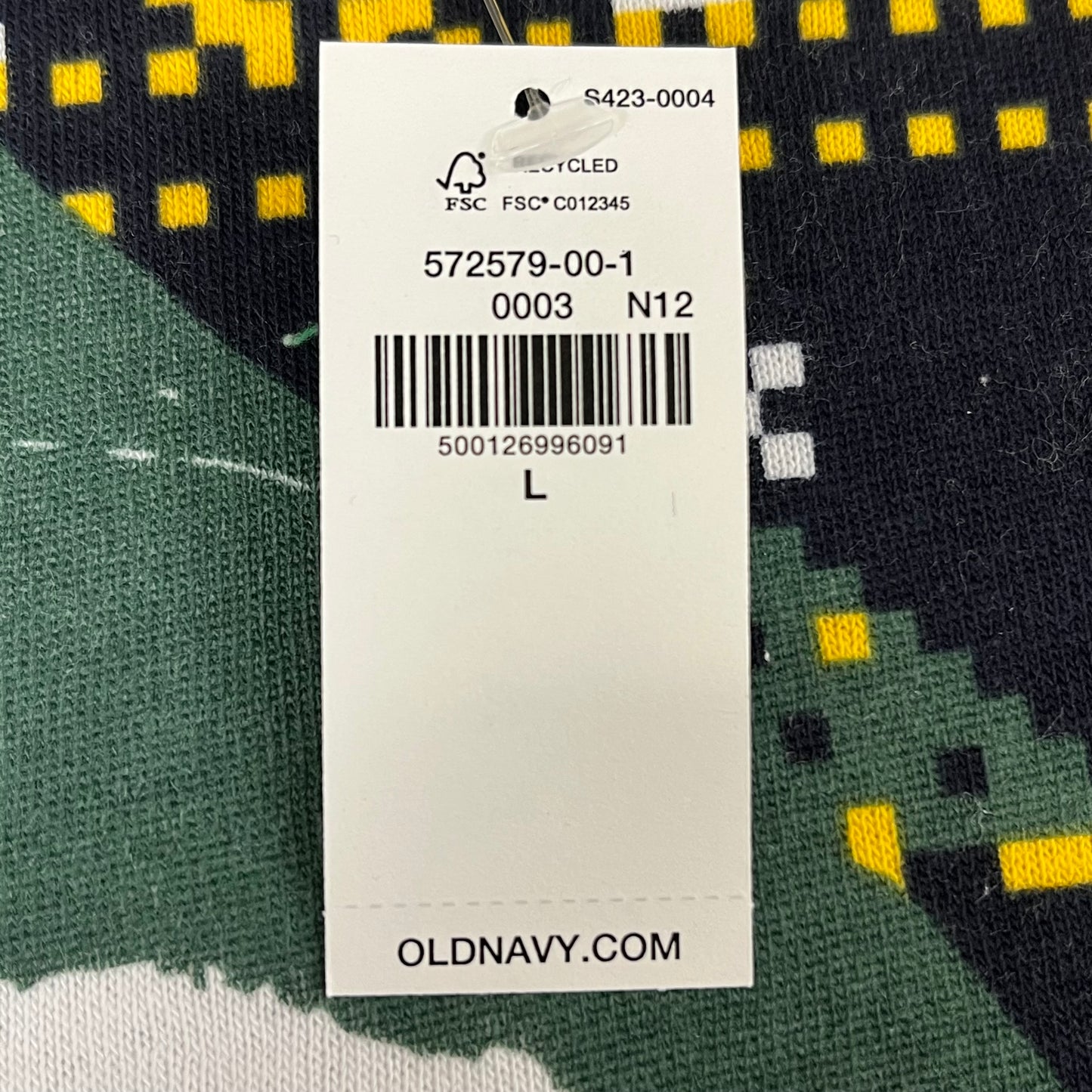 OLD NAVY Men's Christmas Holiday Buddy the Elf Crewneck Sweatshirt Sz L Navy/Green 572579-00-1