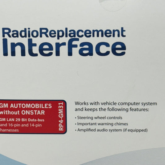 PAC Radio Replacement Interface SWC Interface Pre-Loaded 12Volt Mirco-B RP4-GM31