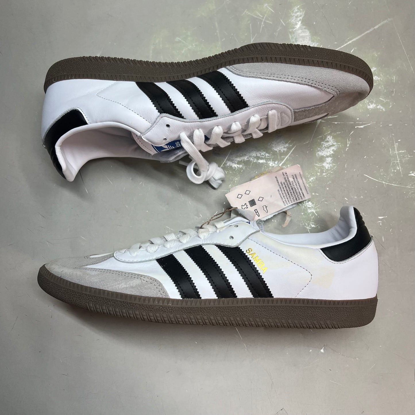 ZA@ ADIDAS Samba OG Sneaker Regular Fit Men's Sz 9.5 Black/White/Grey B75806 (As-is)