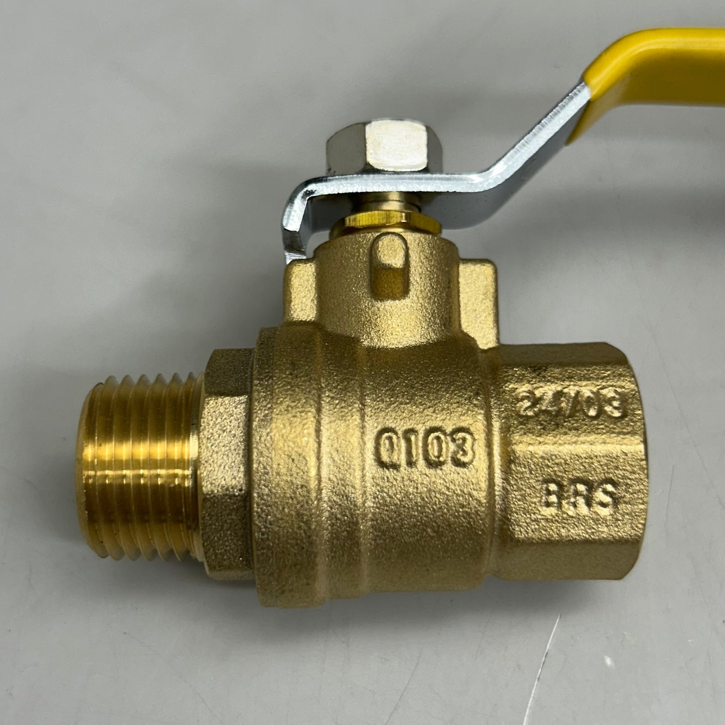PLASTIC PROCESS EQUIPMENT Gas Ball Valve- Full Port 1.5" Brass 600WOG 150SWP