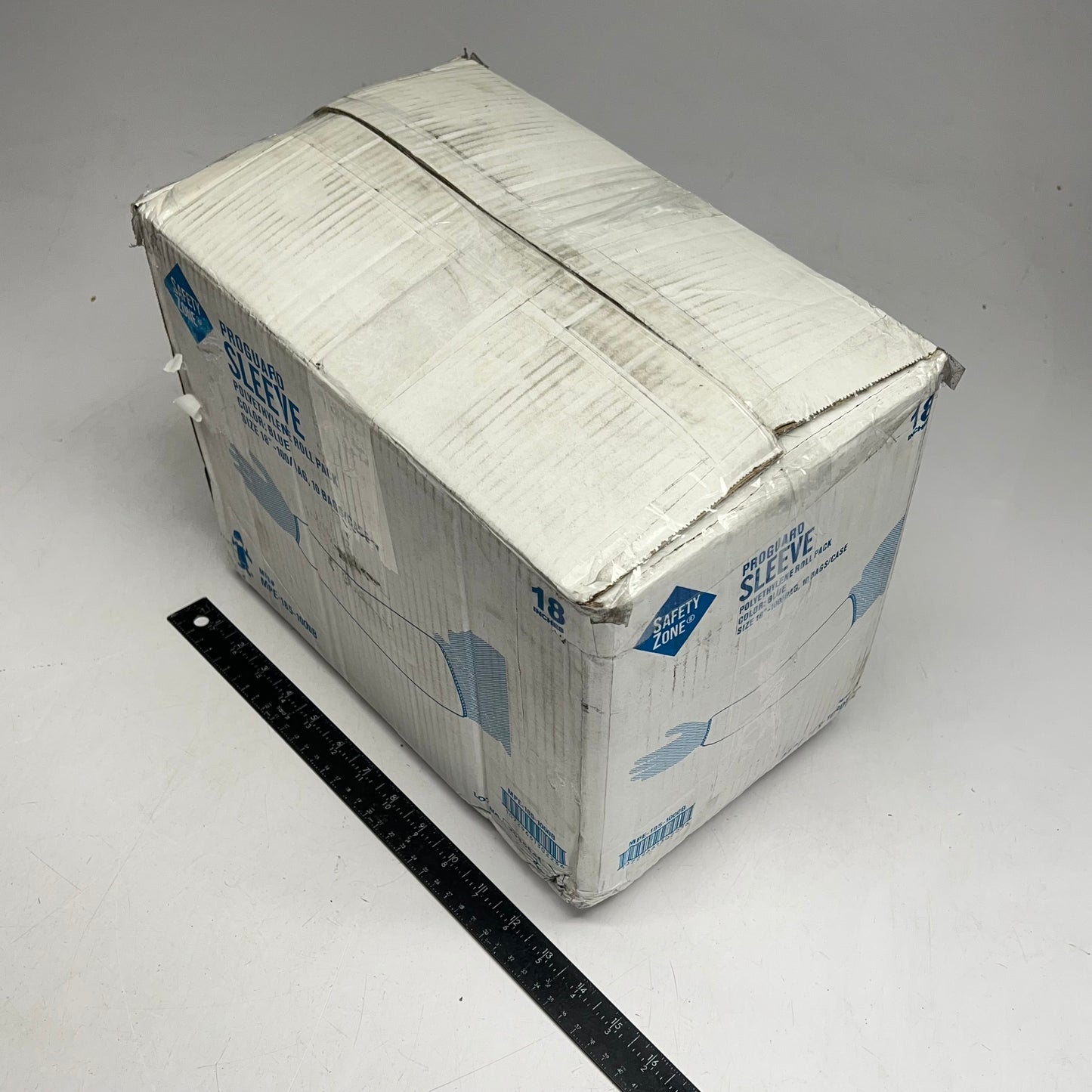 SAFETY ZONE (1000 PACK)Pro Guard Sleeve Polyethylene Roll Pack  18" Blue MPE-185-1000B