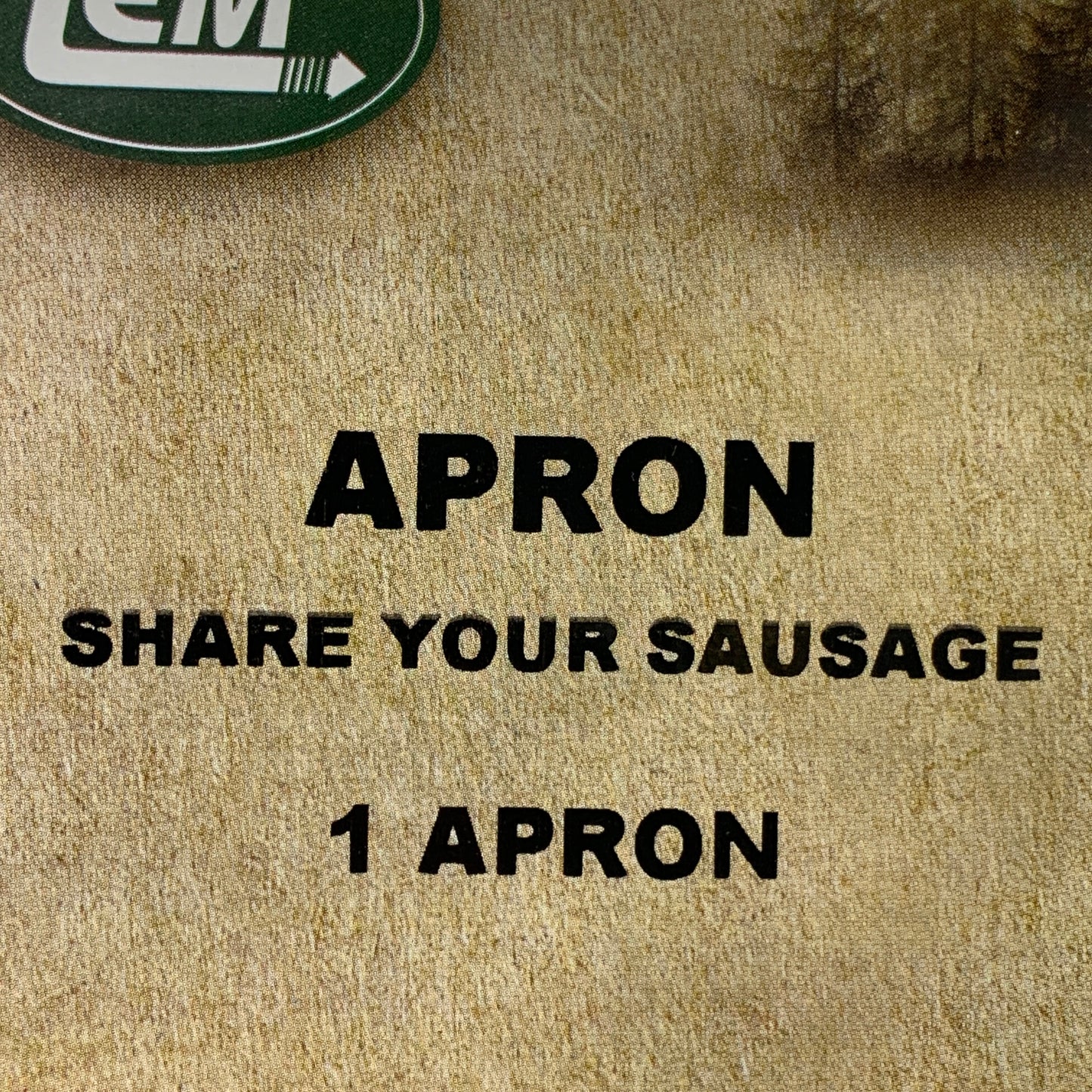 LEM (2 PACK) Apron Share Your Sausage With Someone Special White & Green 1138