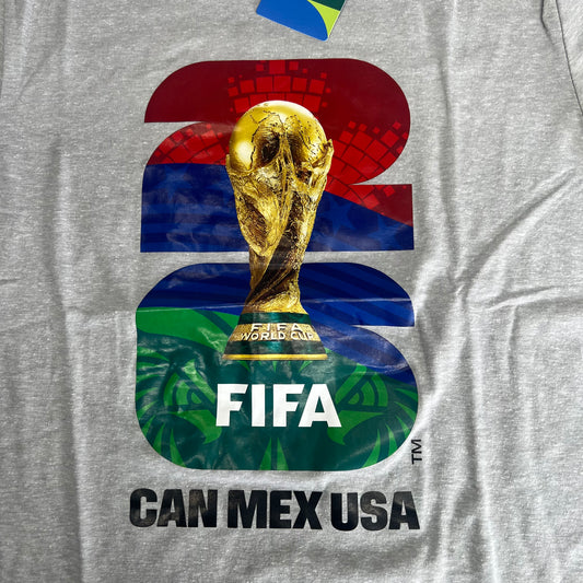 FIFA STORE Official Licensed Product World Cup 2026 Tee Shirt Unisex Sz XXL Grey
