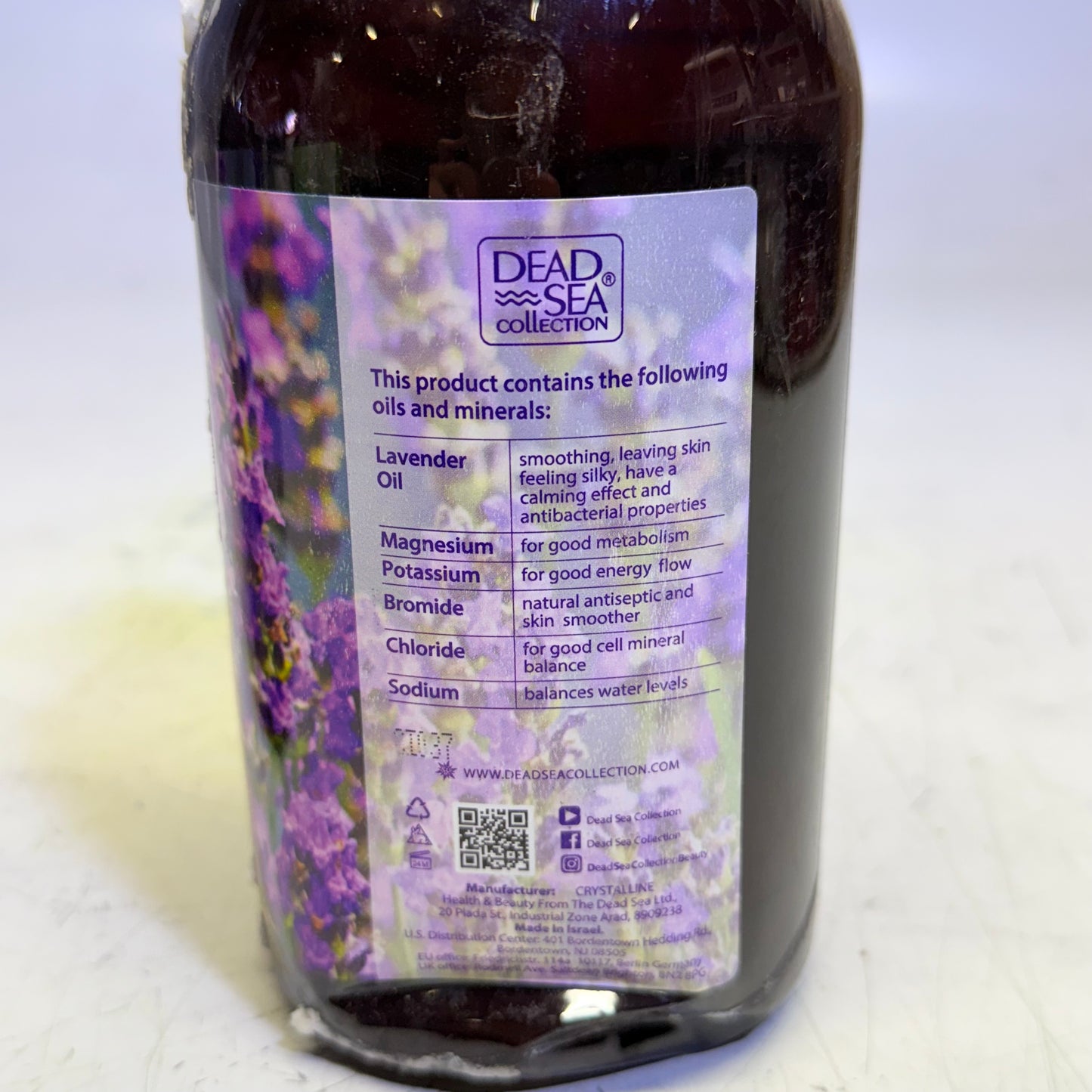 ZA@ DEAD SEA COLLECTION (2 PACK) Lavender Mineral Body Wash Calming 33.8 Fl Oz (As- Is)