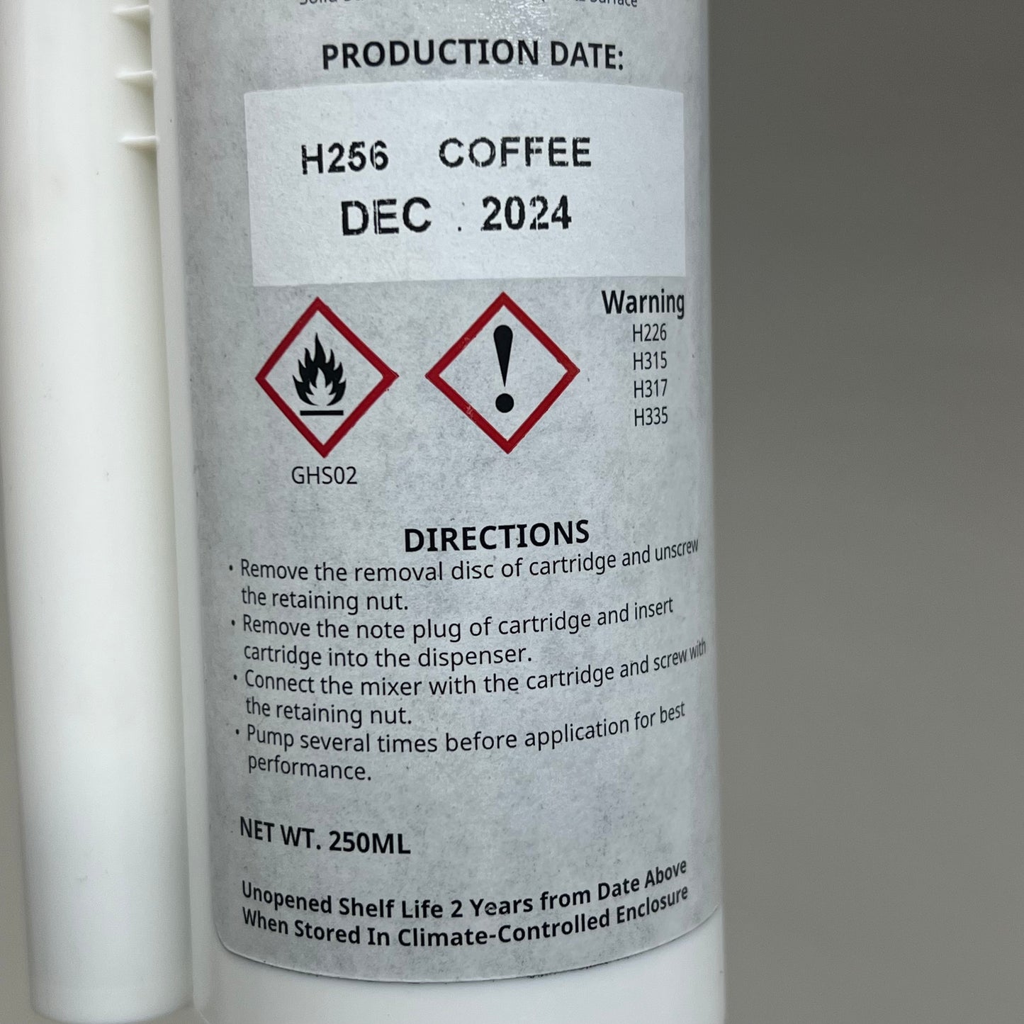 LX HAUSYS Adhesive for Solid Surface Quarts Viatera H-Macs H256 Coffee 205 mL