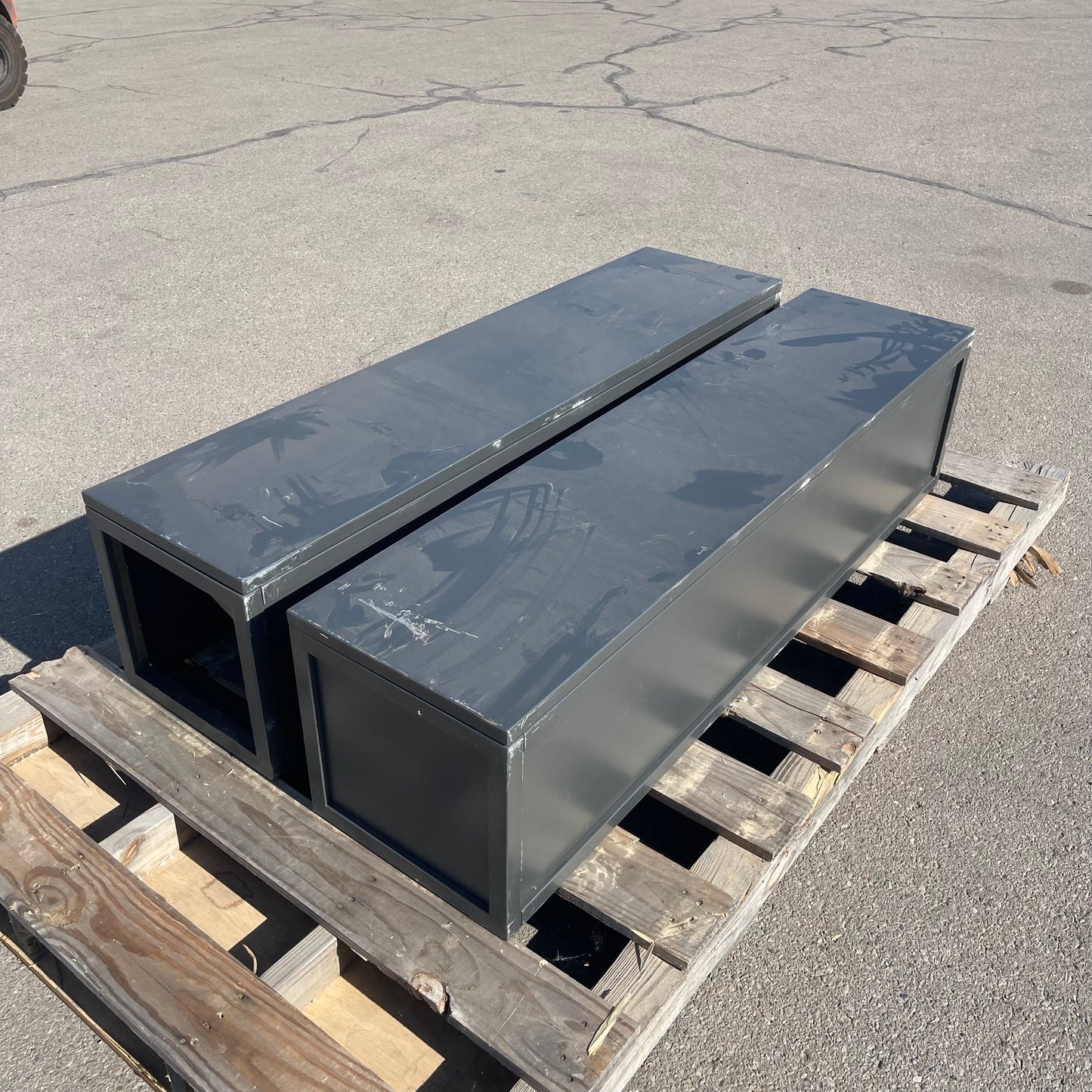 ZA@ UNBRANDED Roll Out Metal Shelving/Tables (AS-IS)