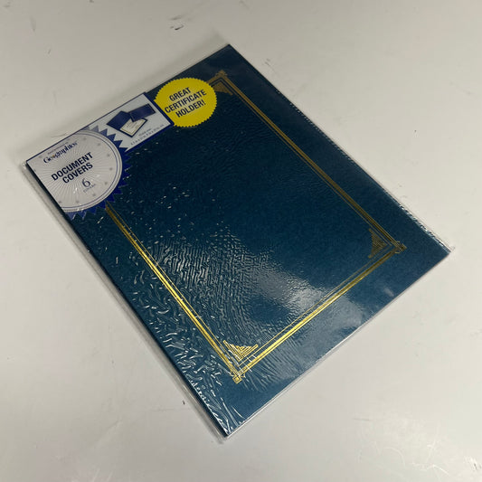 GEOGRAPHICS (6 PACK) Document Covers Sz 8.5" x 11", Metallic Blue 47401