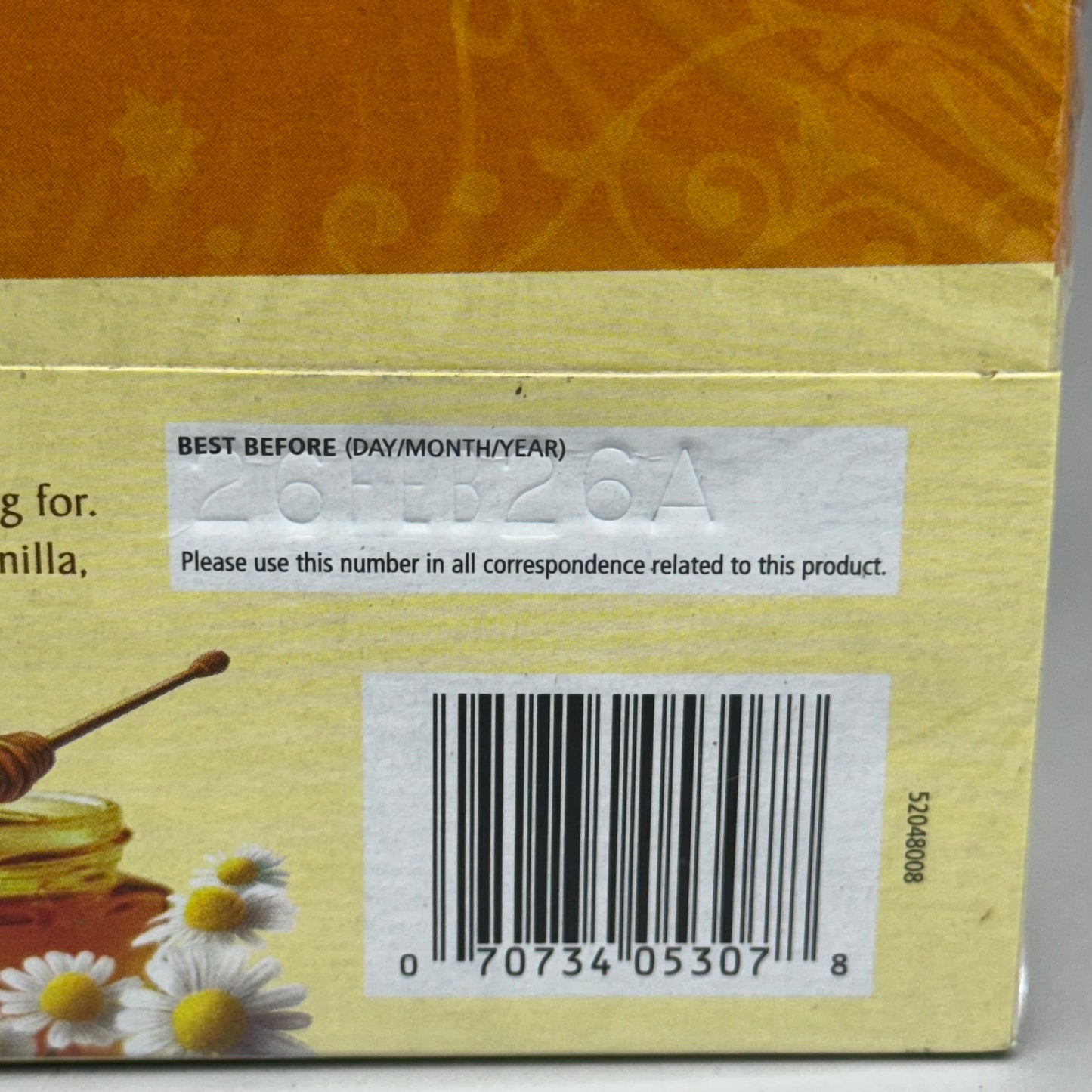 CELESTIAL SEASONINGS (6 PACK) Honey Vanilla Chamomile Herbal Tea 02/26 (New)