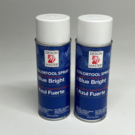 DESIGN MASTER (2 PACK) Colortool Spray Versatile Surface Color 12oz Blue Bright