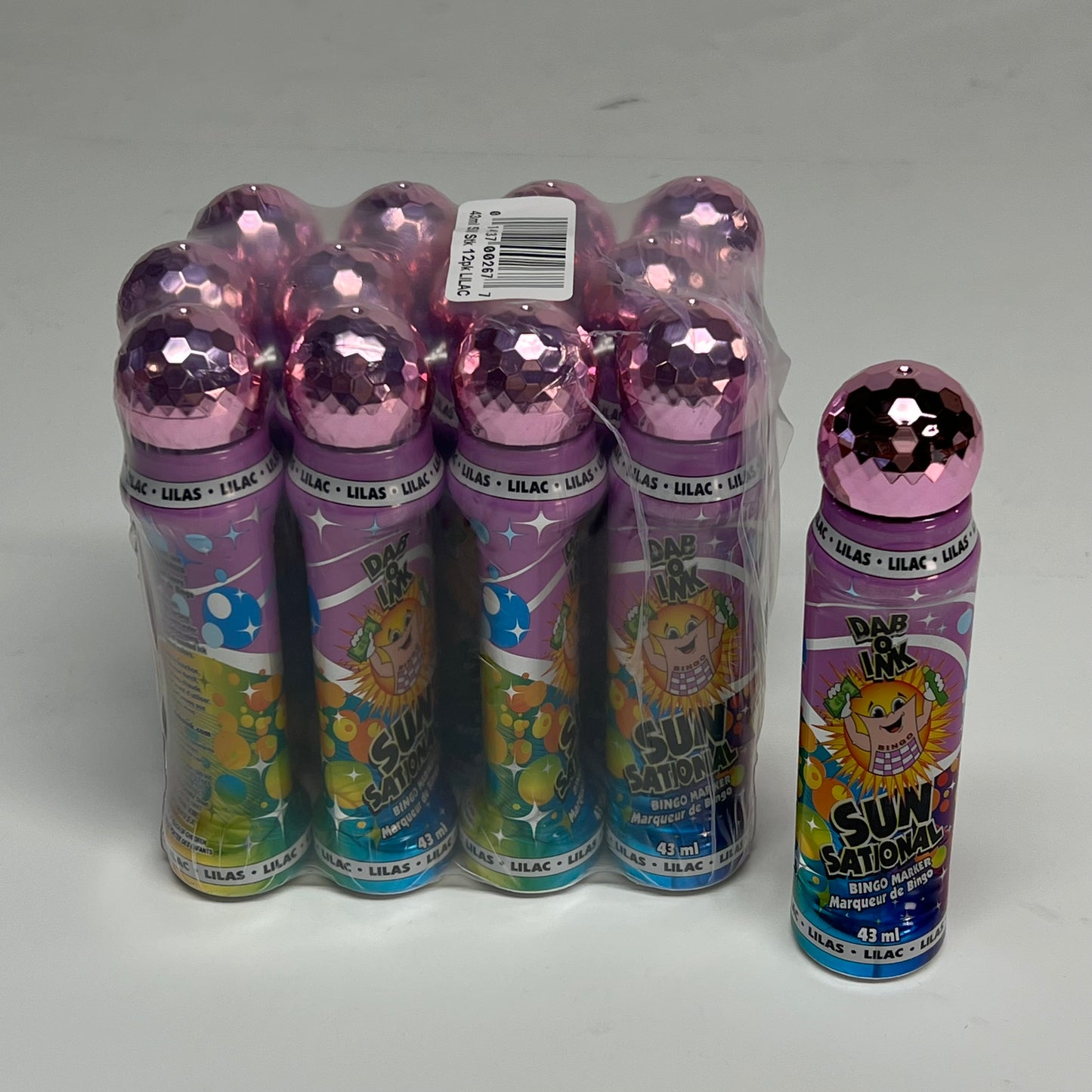 DAB O INK (12 PACK) Sunsational Bingo Marker Bright Ink 43ml/1.4 oz Lilac C26
