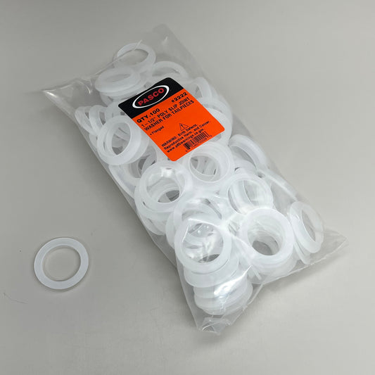 PASCO 1-1/2" Polypropylene Slip Joint Washer Tailpieces Flanged 100Pcs 2222