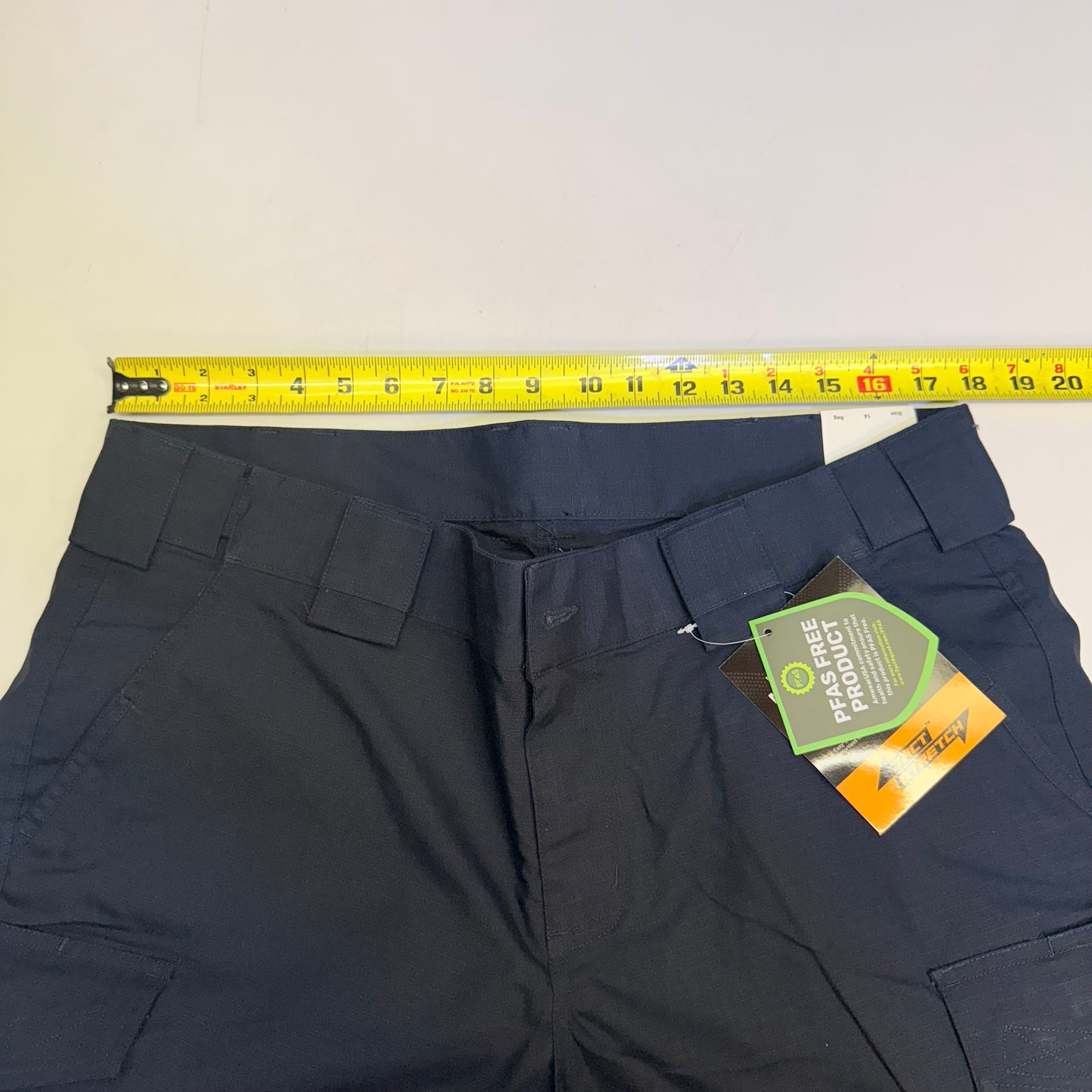TACT SQUAD Tact Stretch Mini Ripstop Trouser Poly/Cotton Men's Sz 14 Dk Navy T7511
