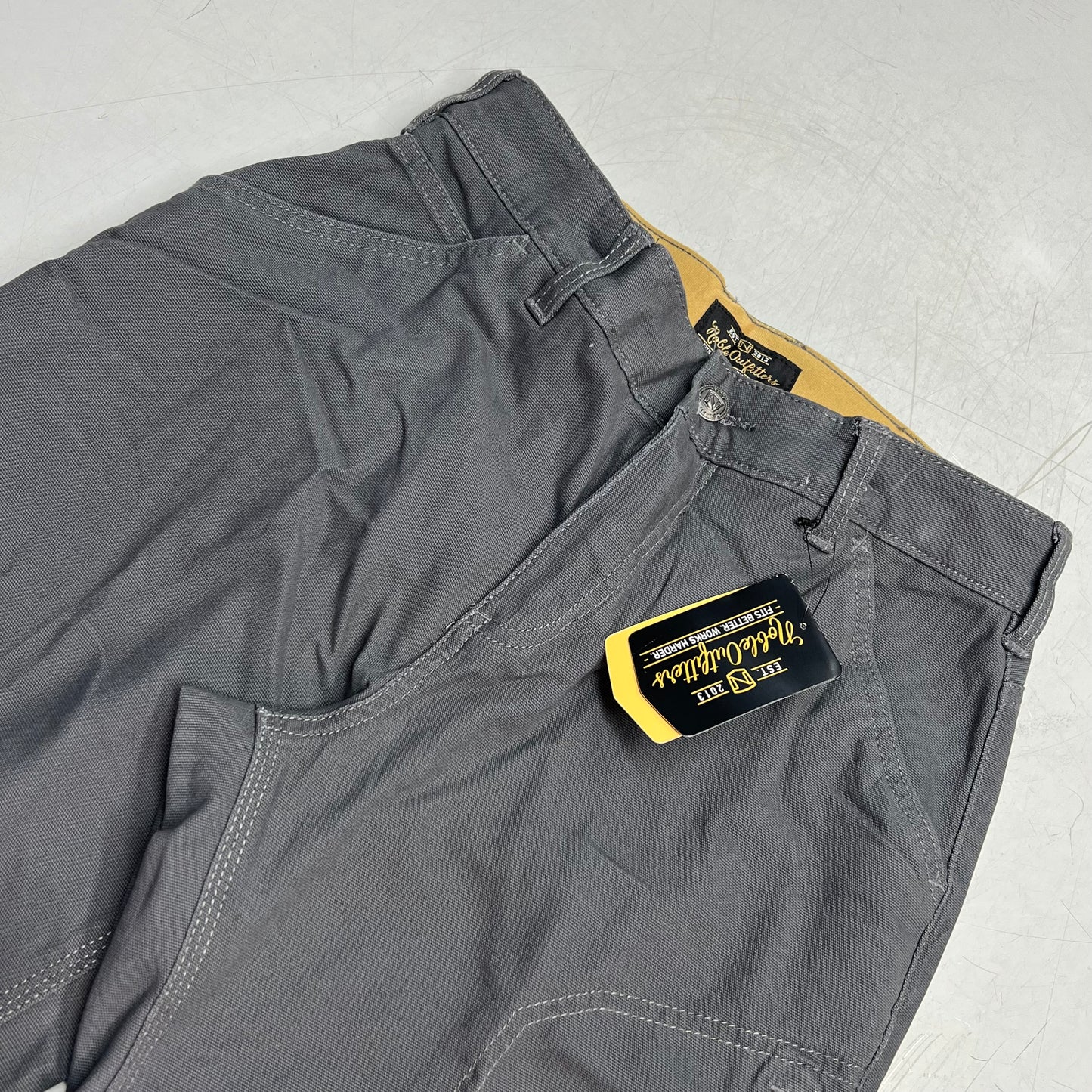 NOBLE OUTFITTERS Tug-Free Stretch Canvas Utility Pant Women's Sz 14 Asphalt 24036