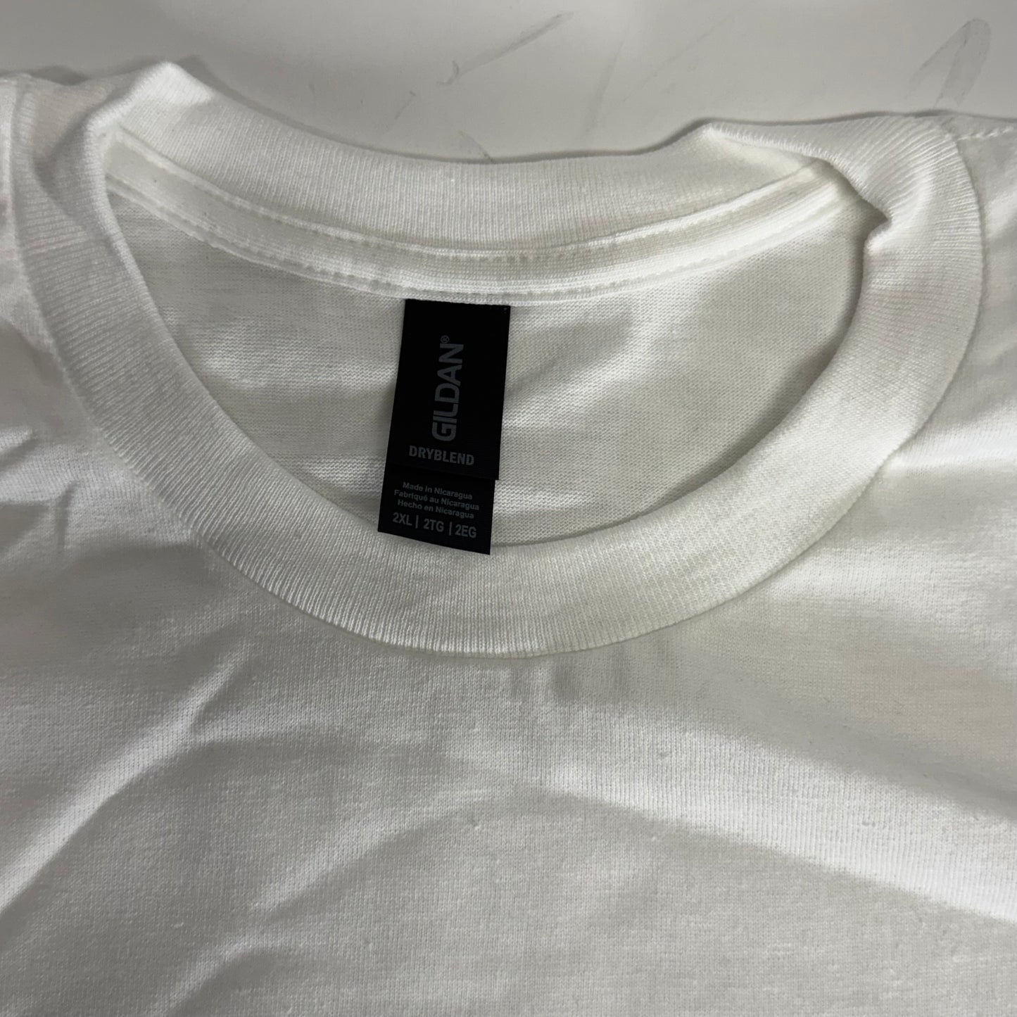 ZA@ GILDEN (12 PACK) Unisex Heavy Cotton T-shirts Short Sleeve Unisex Sz 2XL White