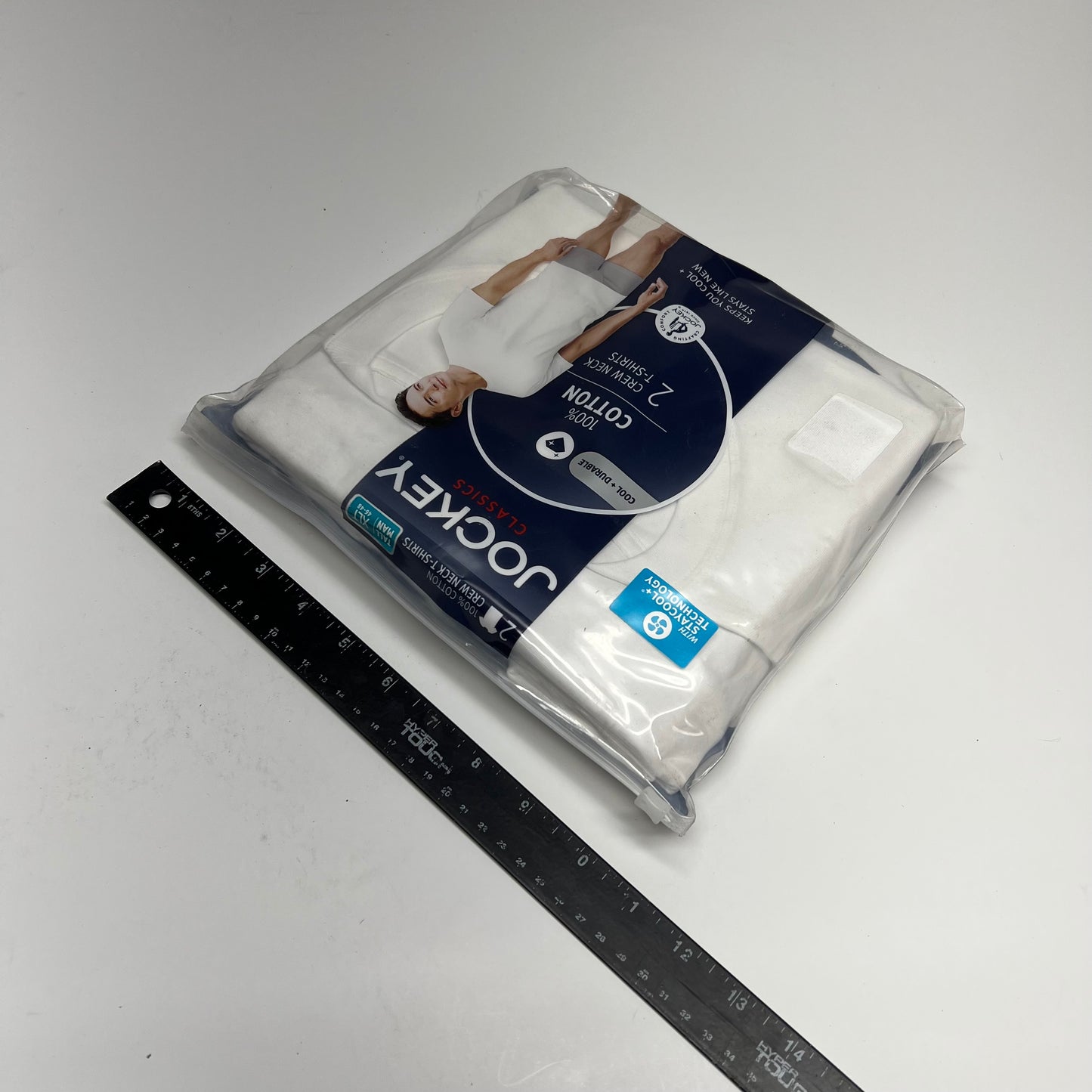 JOCKEY (2 PACK) Crew Neck T-shirts 100% Cotton Men's Sz XLT White 000980/100