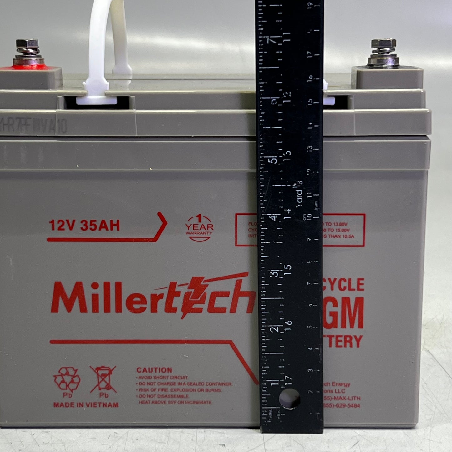 MILLERTECH Valved Regulated Lead-Acid Battery 12V 35Ah