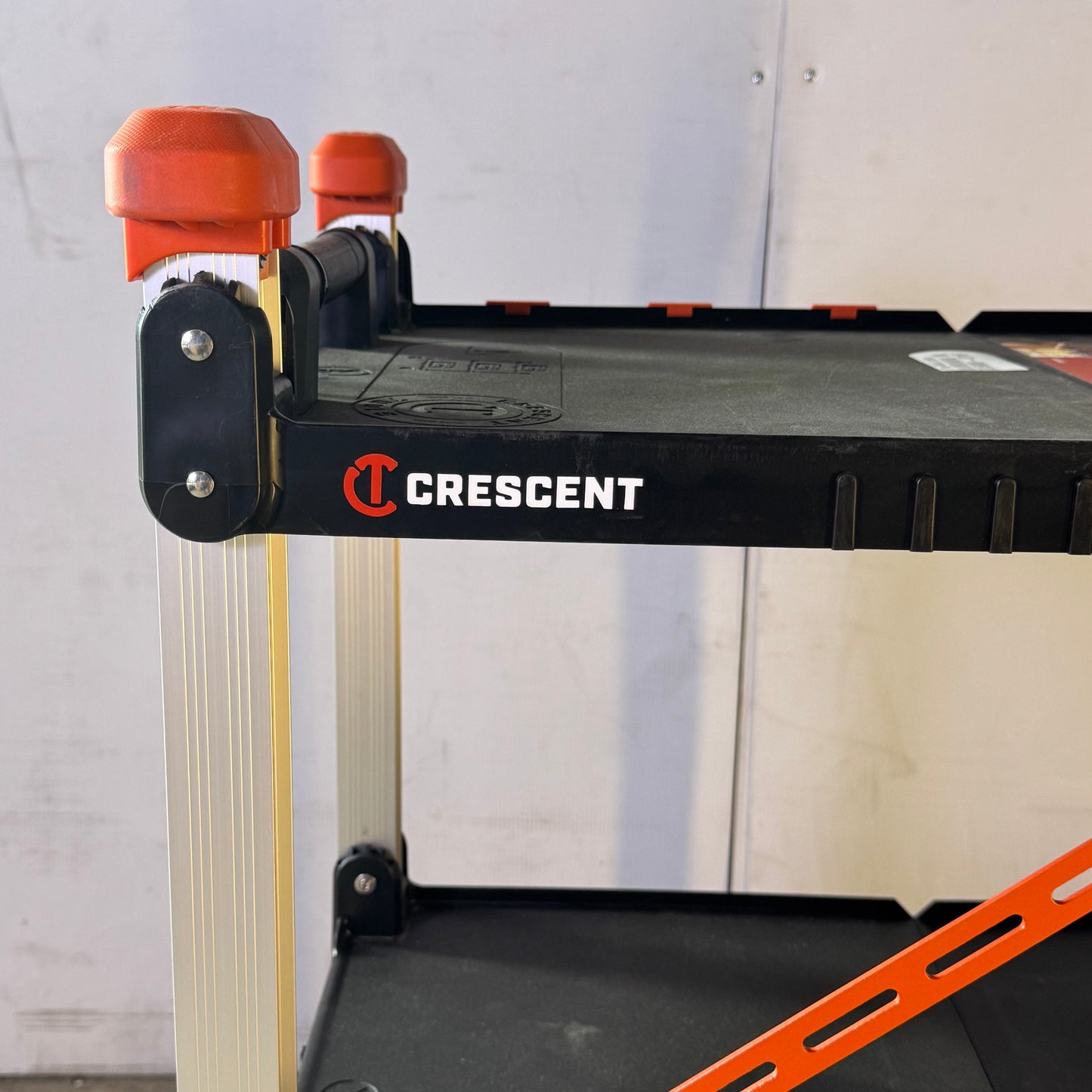 CRESCENT Folding Jobsite Cart Sz 29.5"L x 18"W x 42"H, Black & Orange ATG-9785