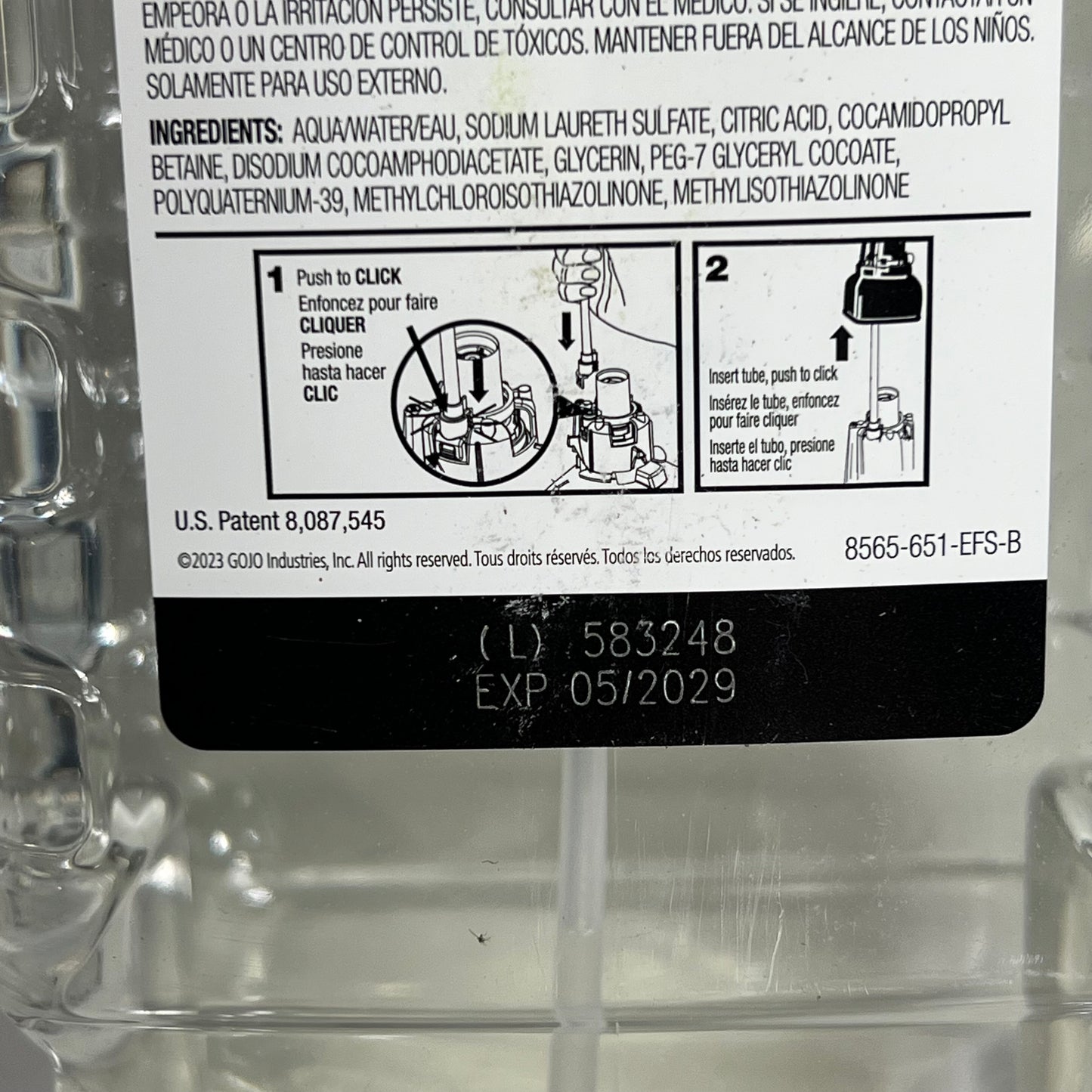SLOAN  (4 PACK) Esd-325 Green Certified Foam Soap 1.5L Bottles Clear 03460004