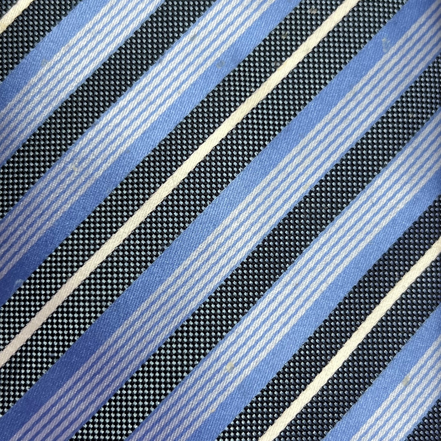 ALEXANDER JULIAN COLOURS Slanted Formal Pattern Tie 60" Blue/White (Pre-Owned)