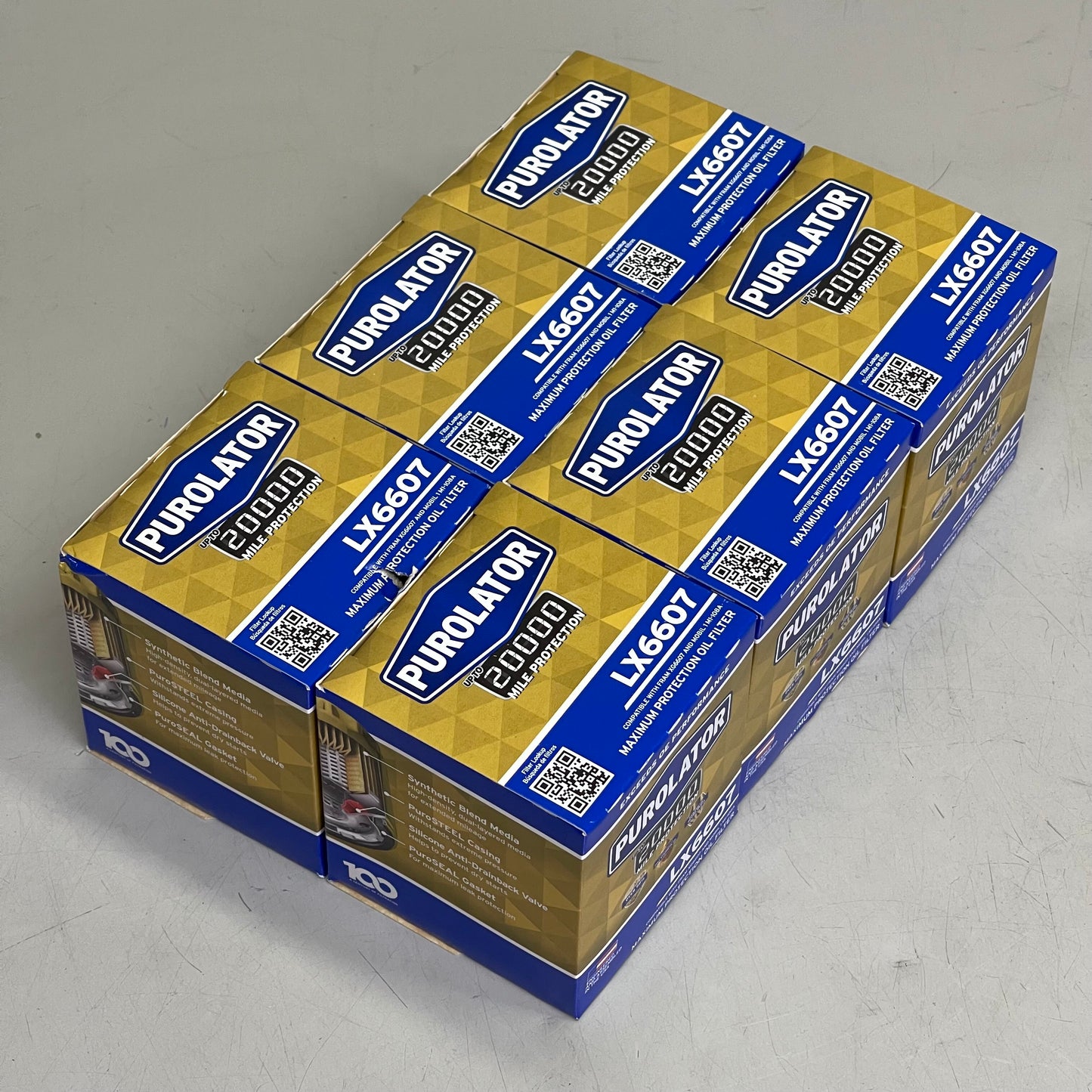 PUROLATOR (6 PACK) Maximum Protection Oil Filter 20000 Miles LX6607