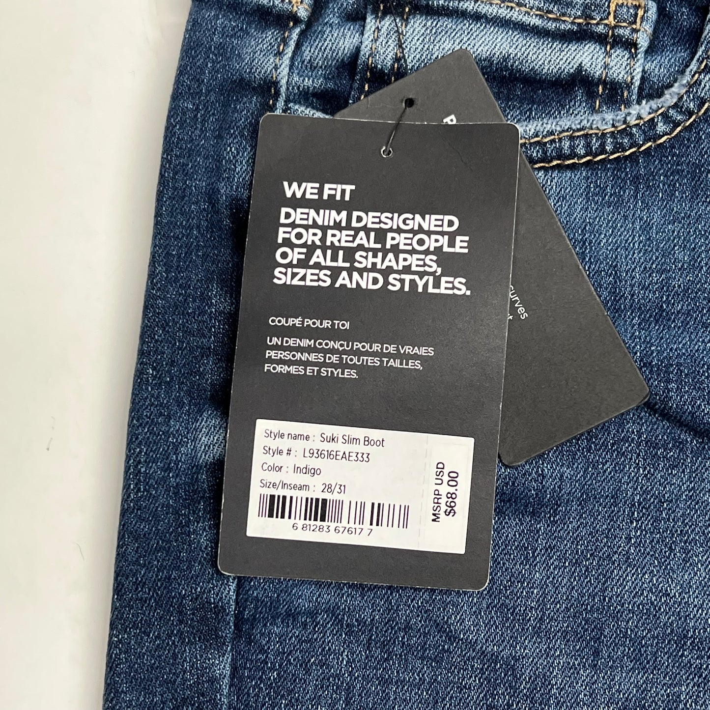 SILVER JEANS CO Suki Curvy Mid Rise Slim Boot Jean Women's Sz 28/31 Indigo